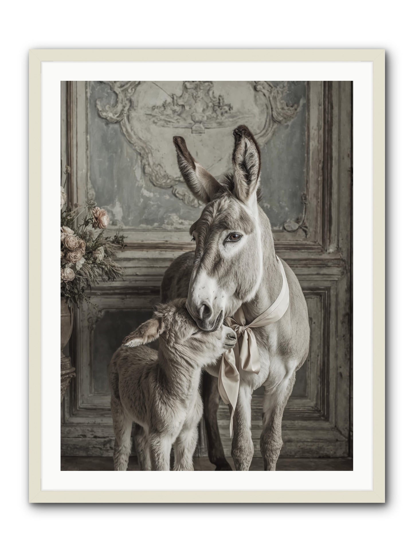 Velvet Heart Whispers -- Framed Print - White 30x40