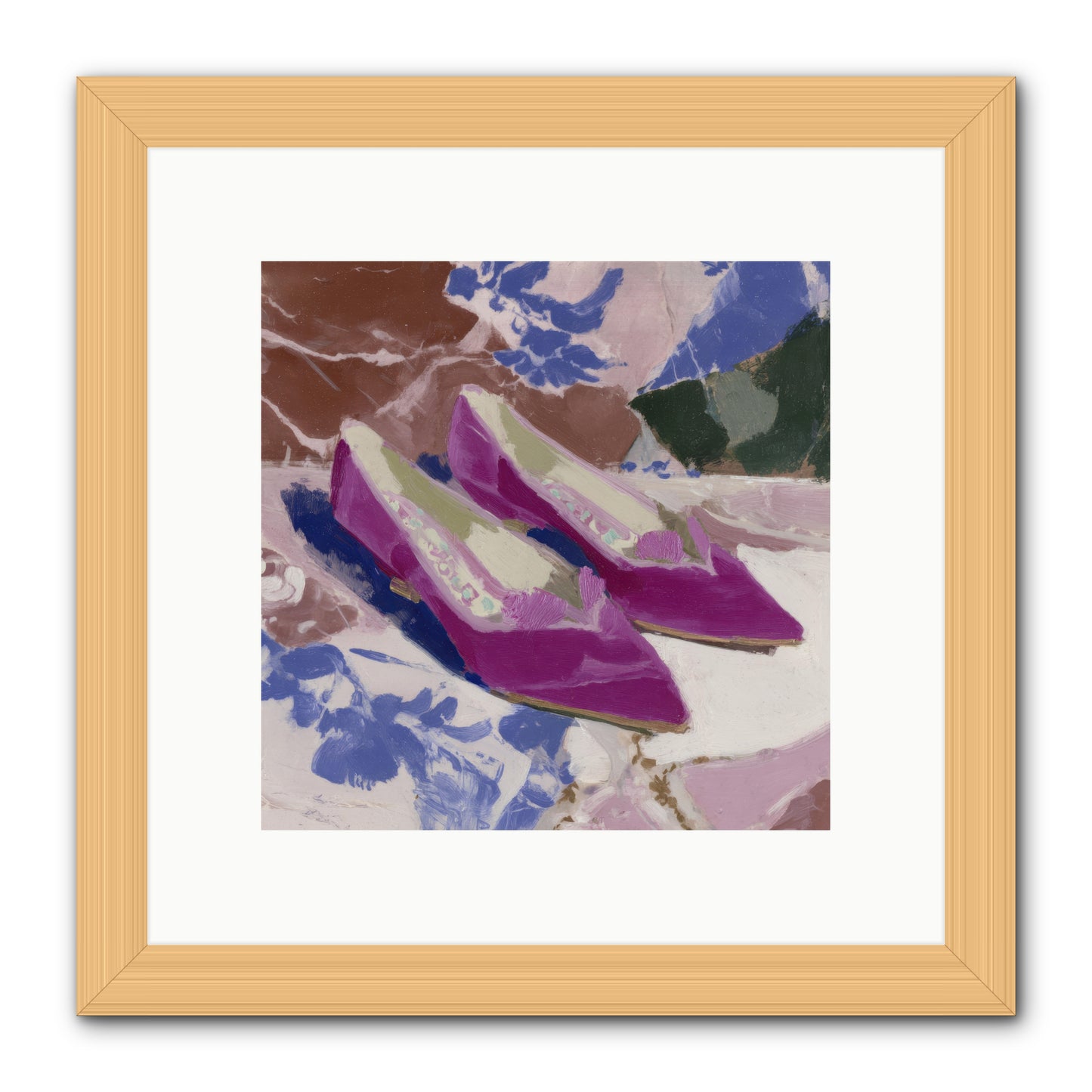 Velvet Held Its Breath -- Framed Print - Natural 10x10