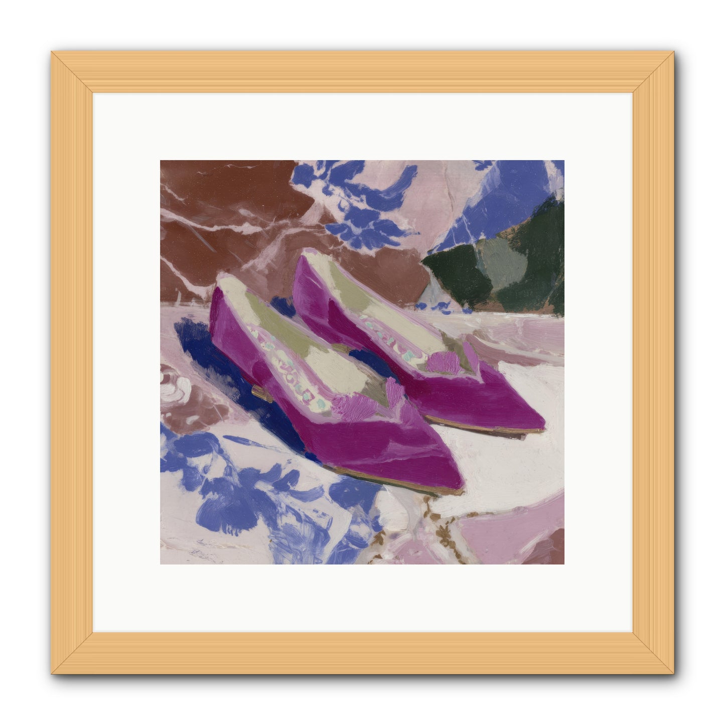 Velvet Held Its Breath -- Framed Print - Natural 12x12