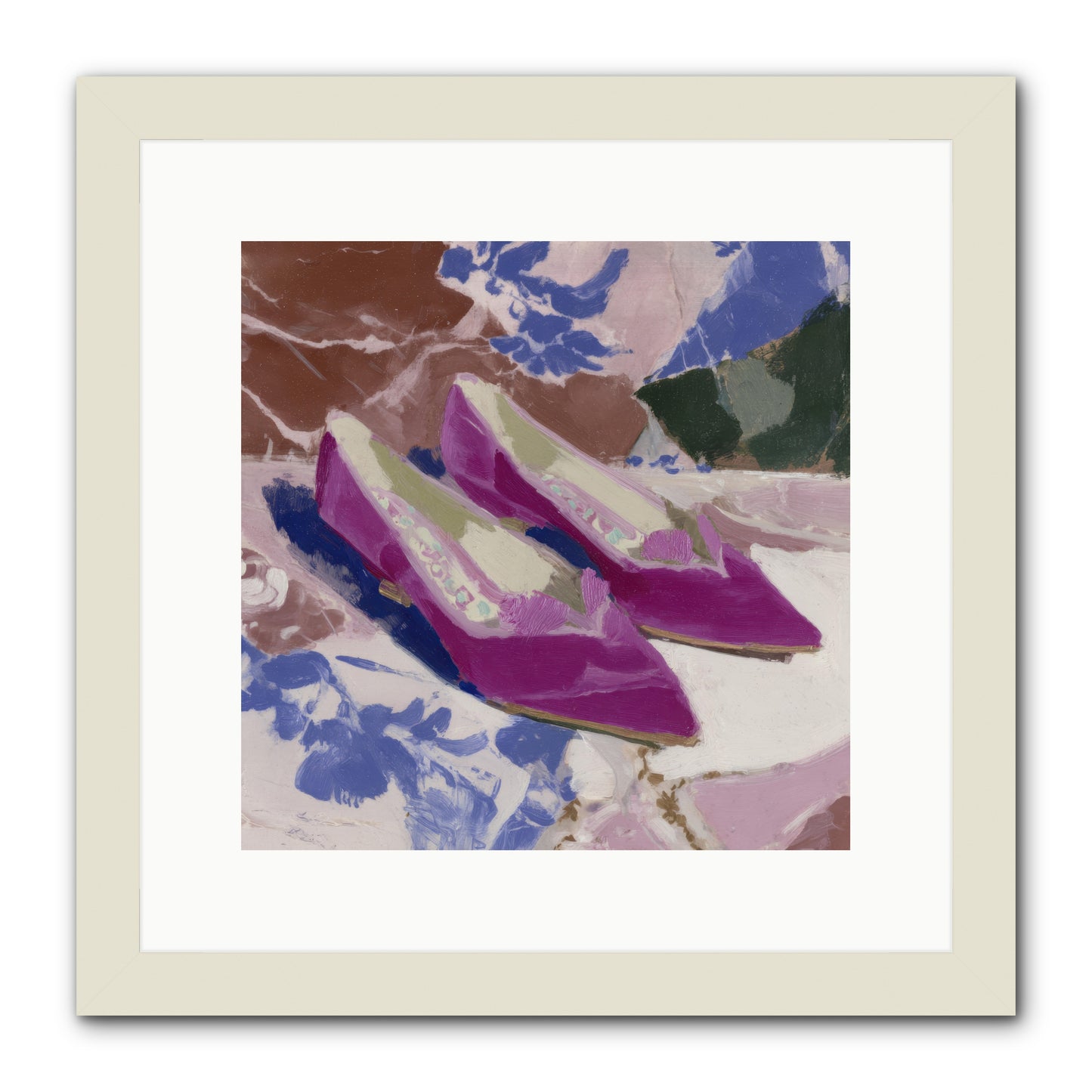 Velvet Held Its Breath -- Framed Print - White 12x12