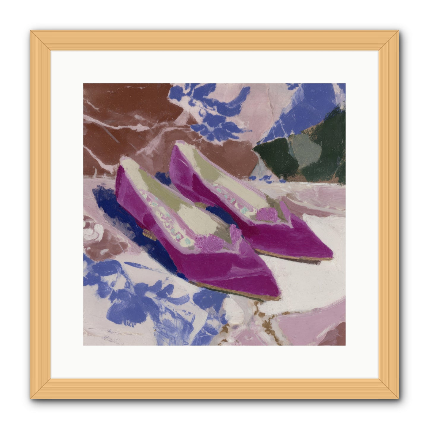 Velvet Held Its Breath -- Framed Print - Natural 16x16