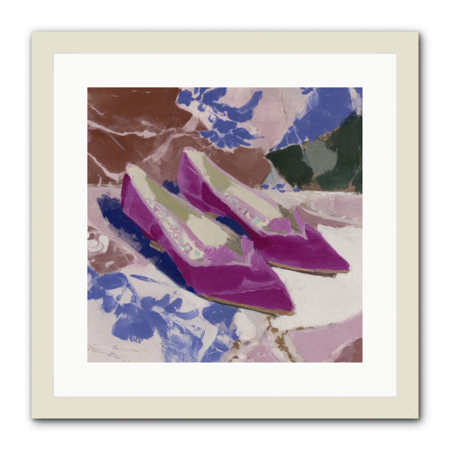 Velvet Held Its Breath -- Framed Print - White 16x16