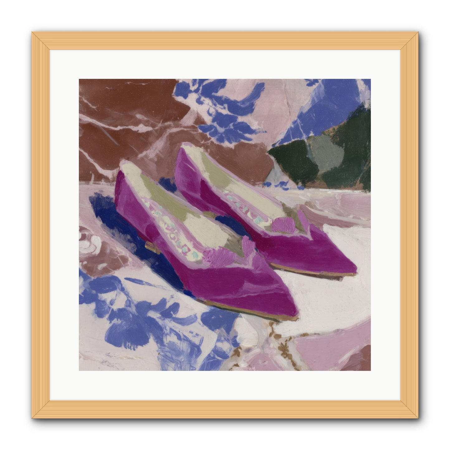Velvet Held Its Breath -- Framed Print - Natural 20x20