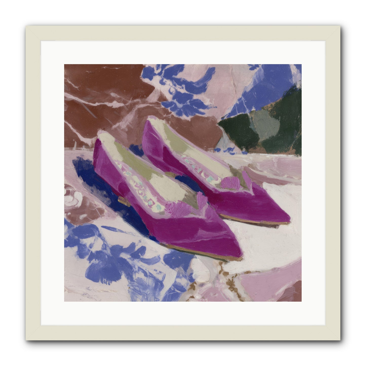 Velvet Held Its Breath -- Framed Print - White 20x20