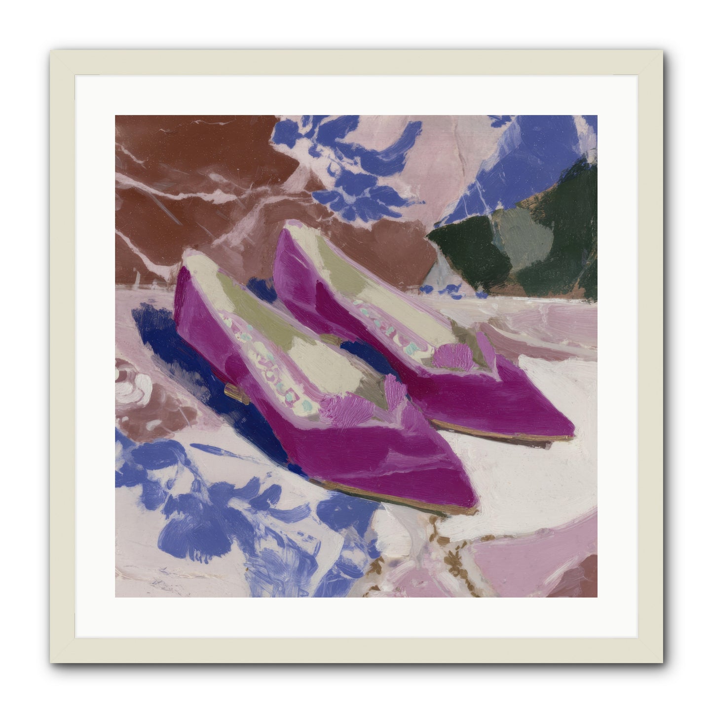 Velvet Held Its Breath -- Framed Print - White 24x24