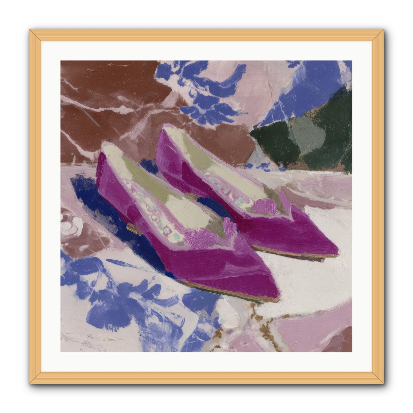 Velvet Held Its Breath -- Framed Print - Natural 30x30
