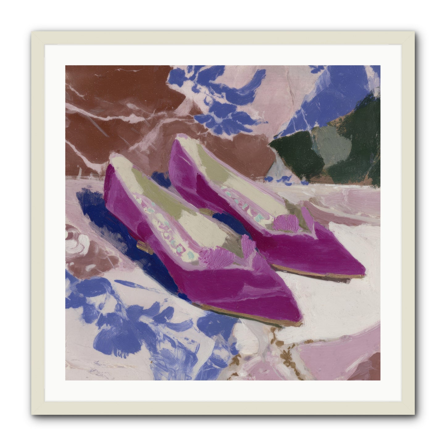 Velvet Held Its Breath -- Framed Print - White 30x30