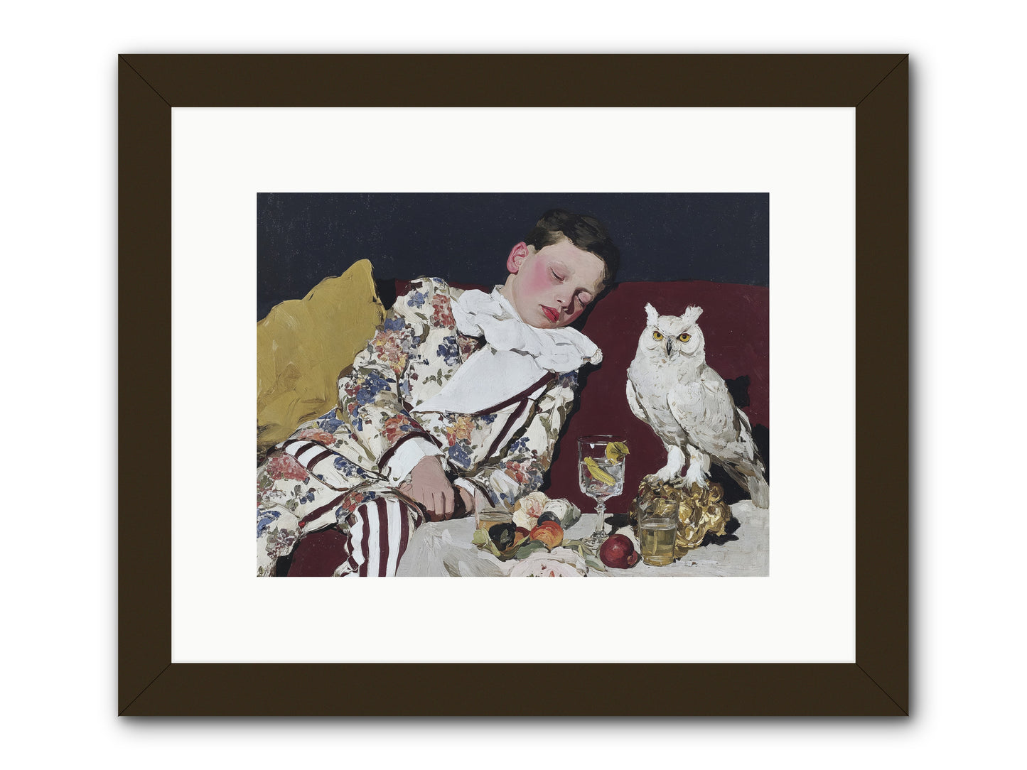 Velvet Knows No Bedtime -- Framed Print - Black 12x9