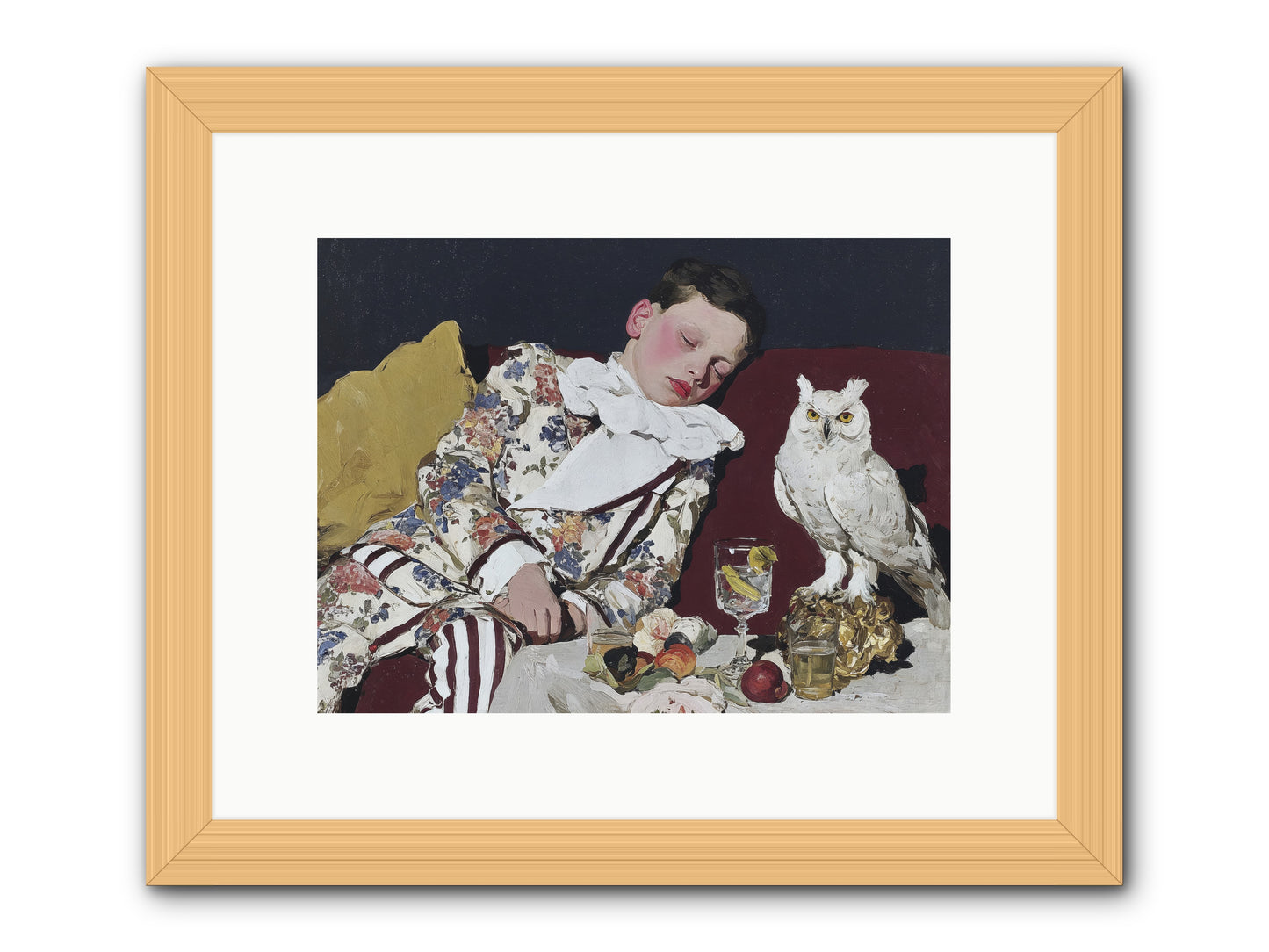 Velvet Knows No Bedtime -- Framed Print - Natural 12x9
