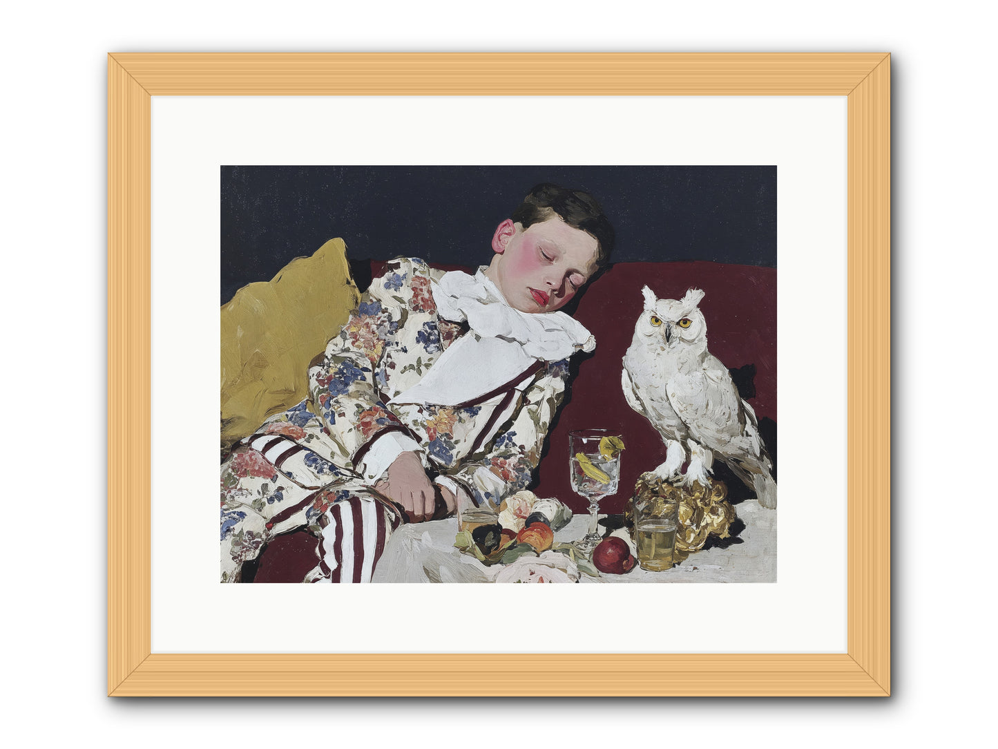 Velvet Knows No Bedtime -- Framed Print - Natural 16x12