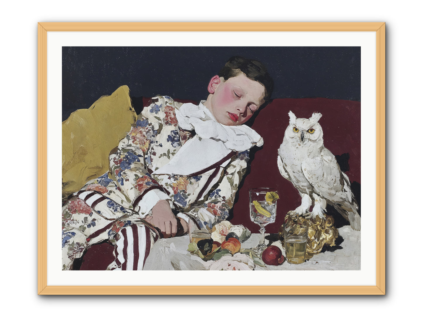 Velvet Knows No Bedtime -- Framed Print - Natural 40x30