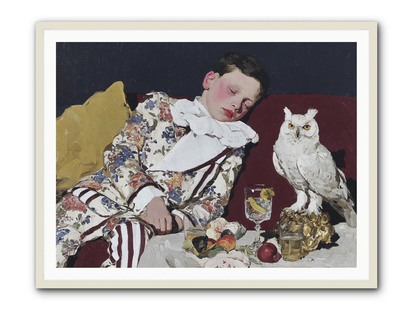 Velvet Knows No Bedtime -- Framed Print - White 48x36