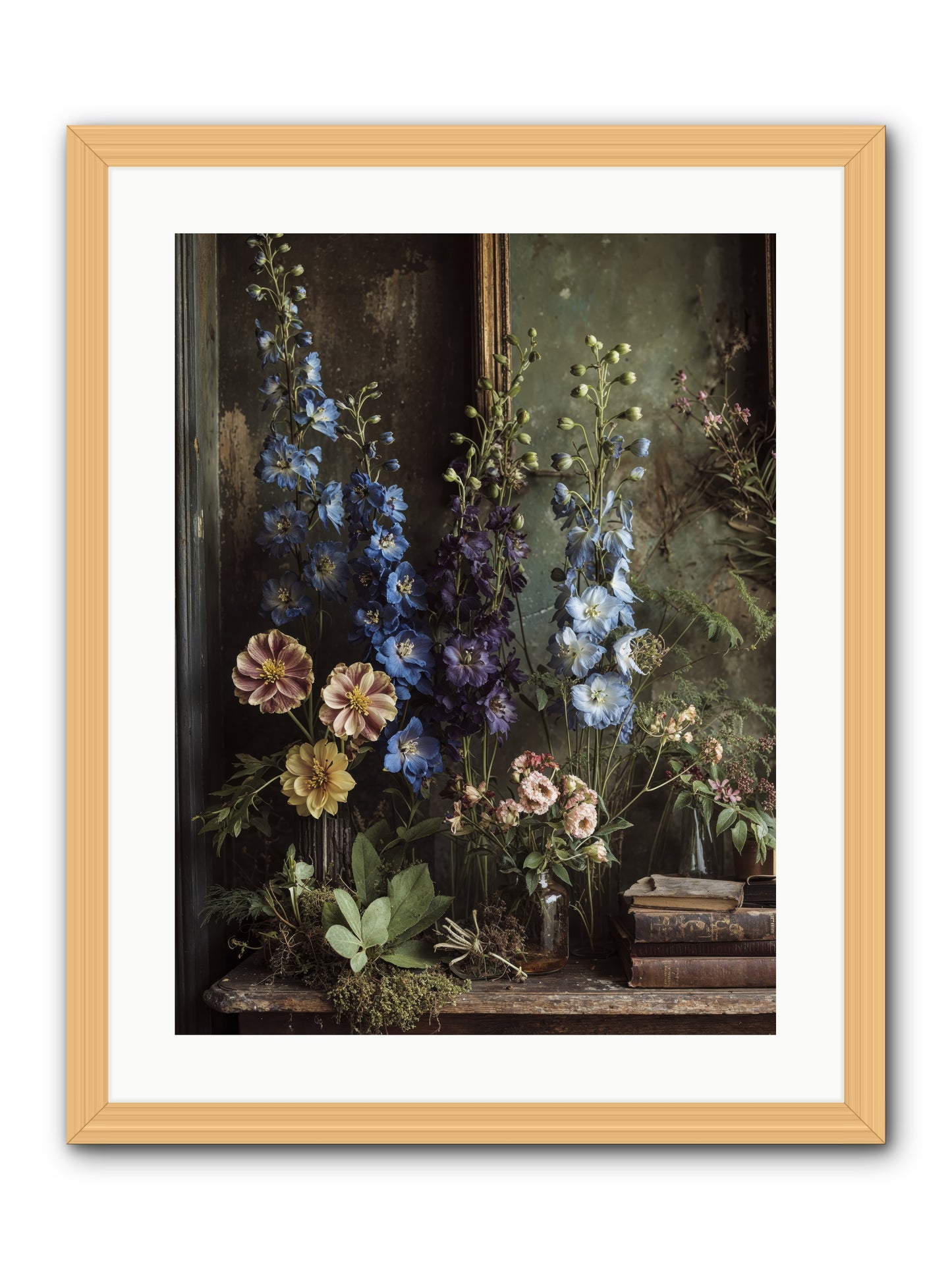 Velvet Lawns And Hidden Doors -- Framed Print - Natural 18x24