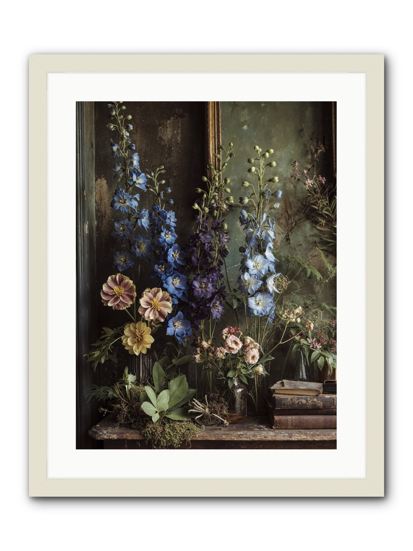 Velvet Lawns And Hidden Doors -- Framed Print - White 18x24
