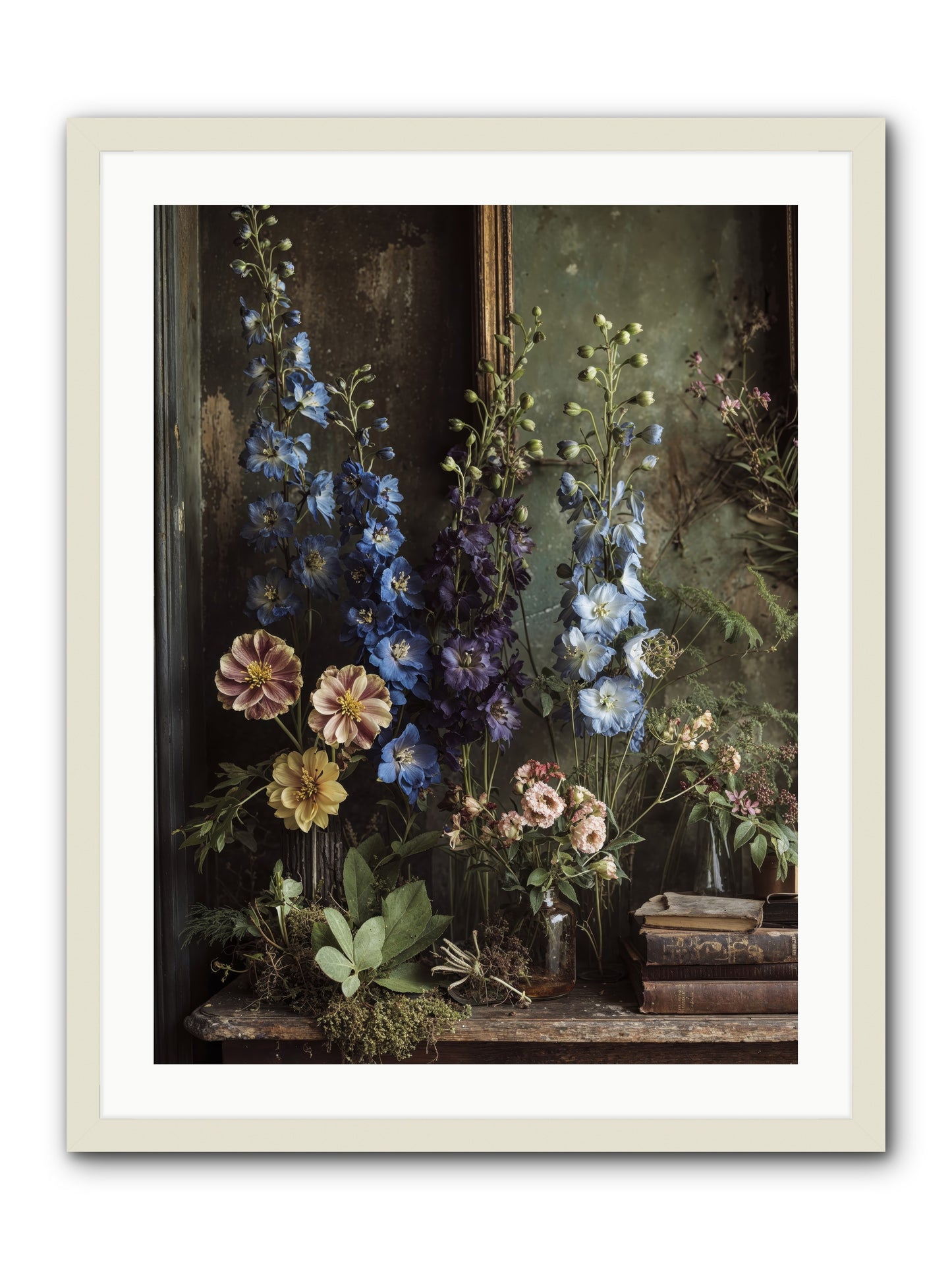 Velvet Lawns And Hidden Doors -- Framed Print - White 24x32