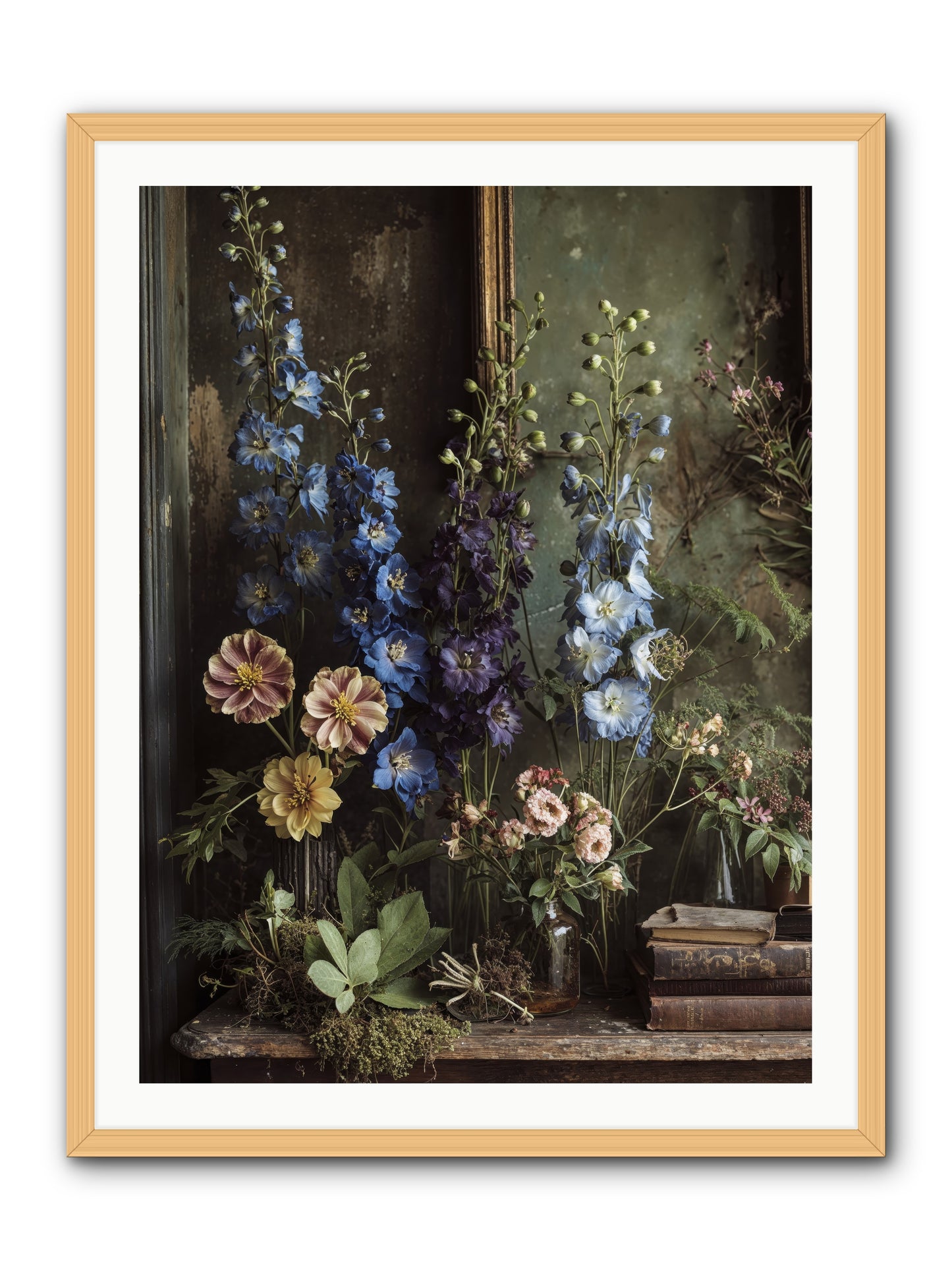 Velvet Lawns And Hidden Doors -- Framed Print - Natural 30x40