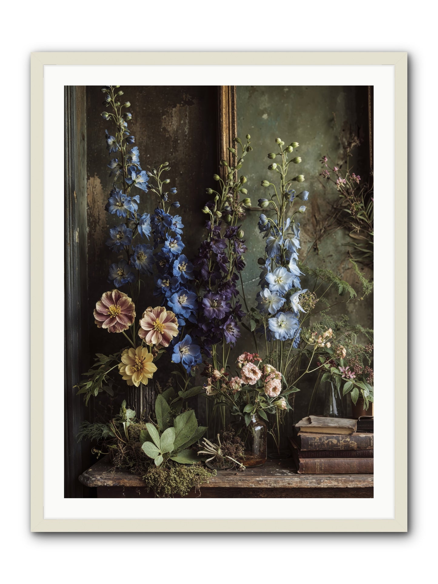 Velvet Lawns And Hidden Doors -- Framed Print - White 30x40