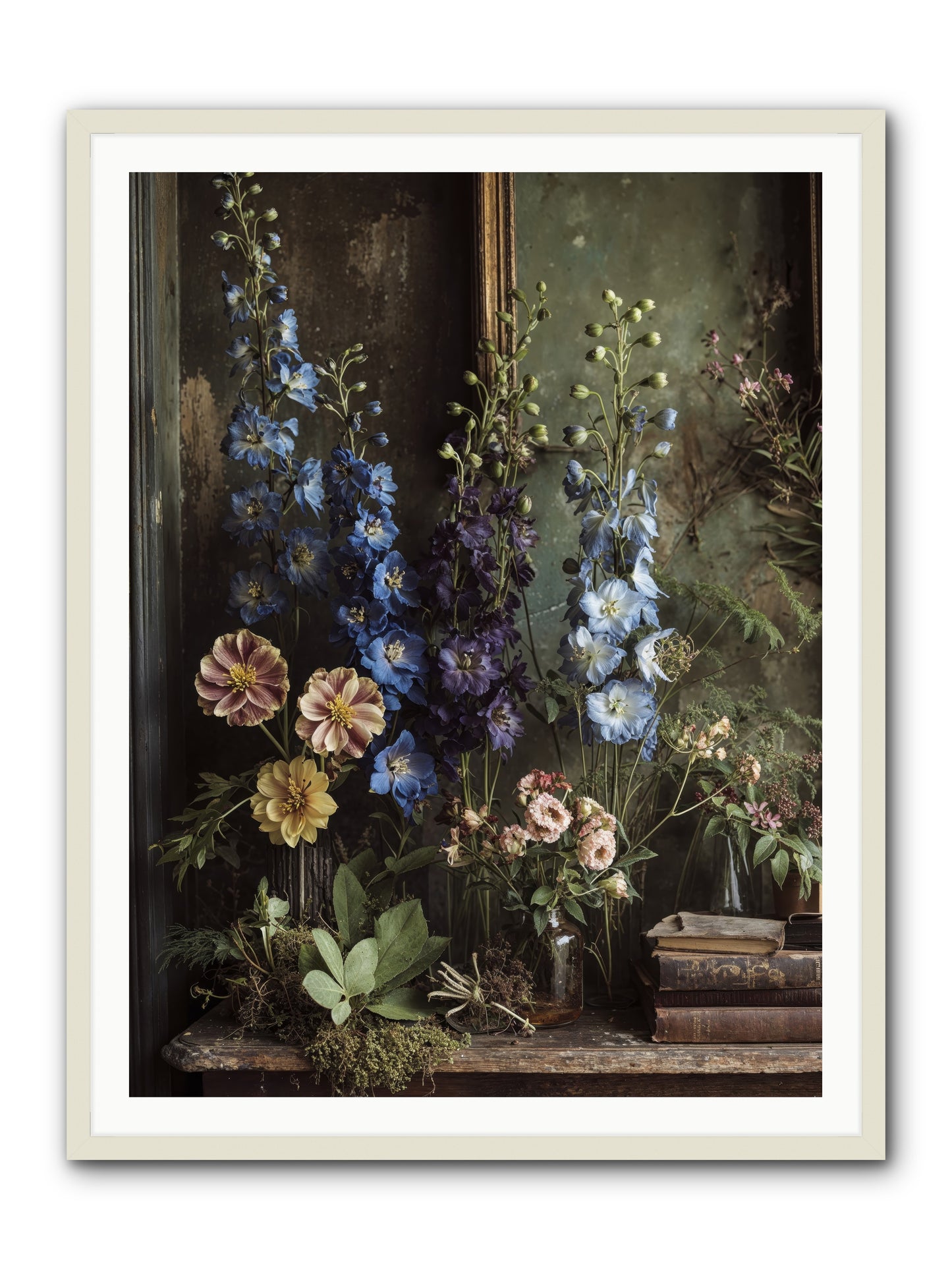 Velvet Lawns And Hidden Doors -- Framed Print - White 36x48