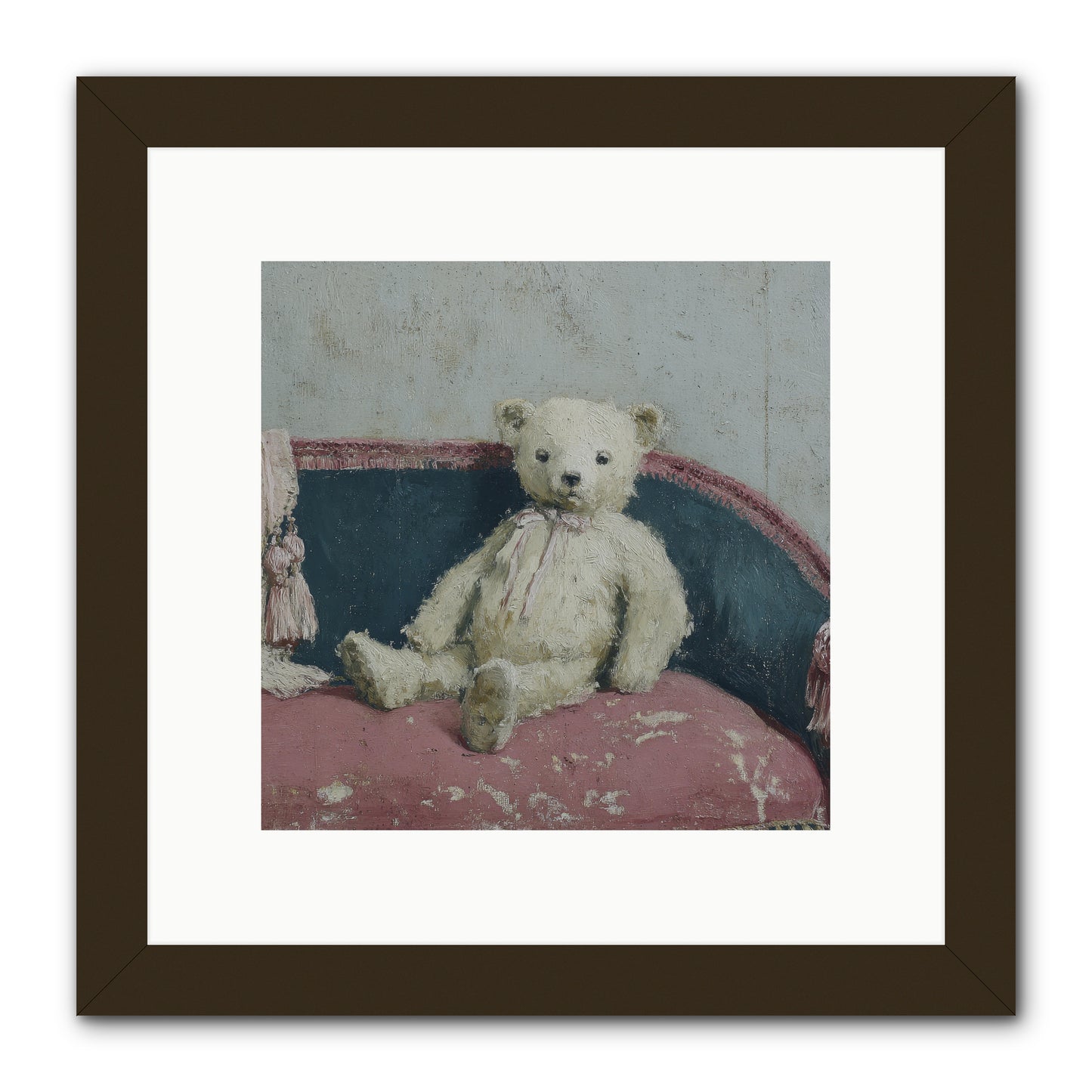 Velvet Telegram -- Framed Print - Black 10x10