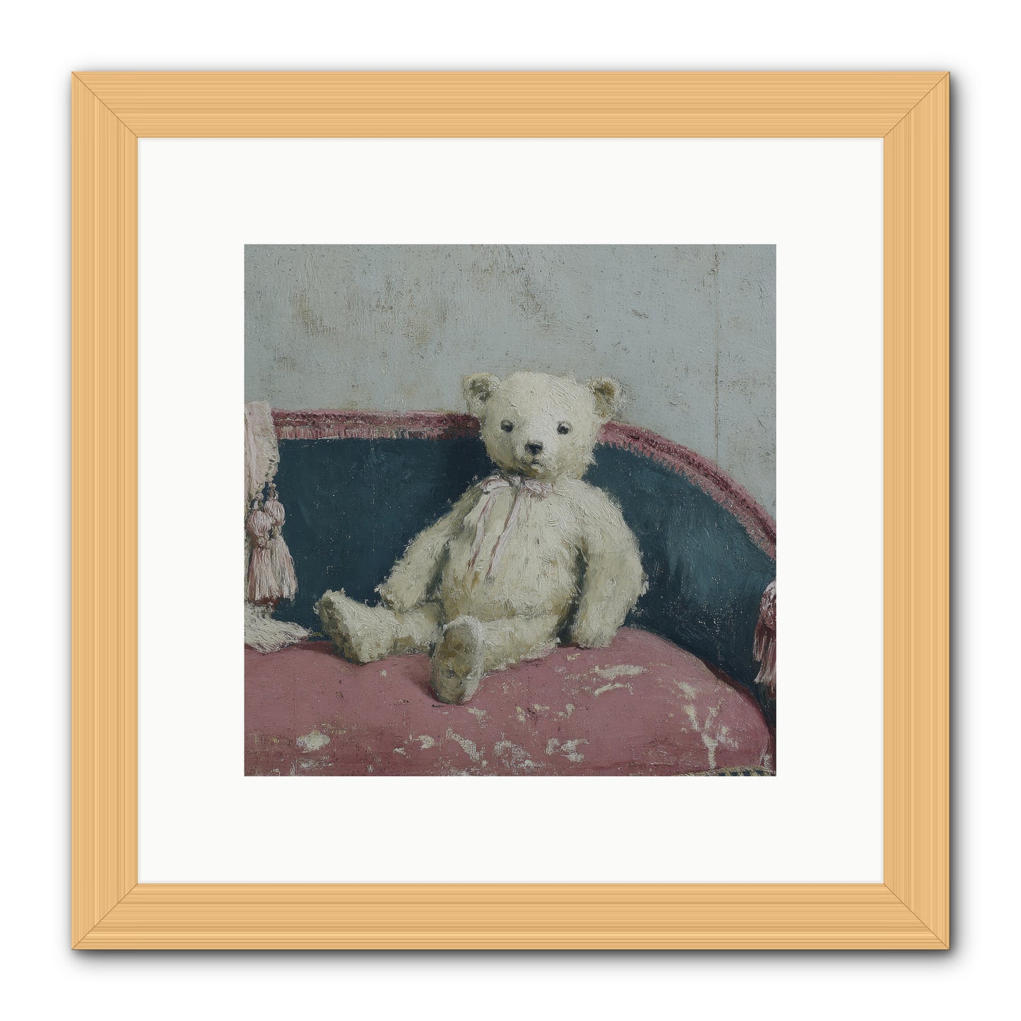 Velvet Telegram -- Framed Print - Natural 10x10