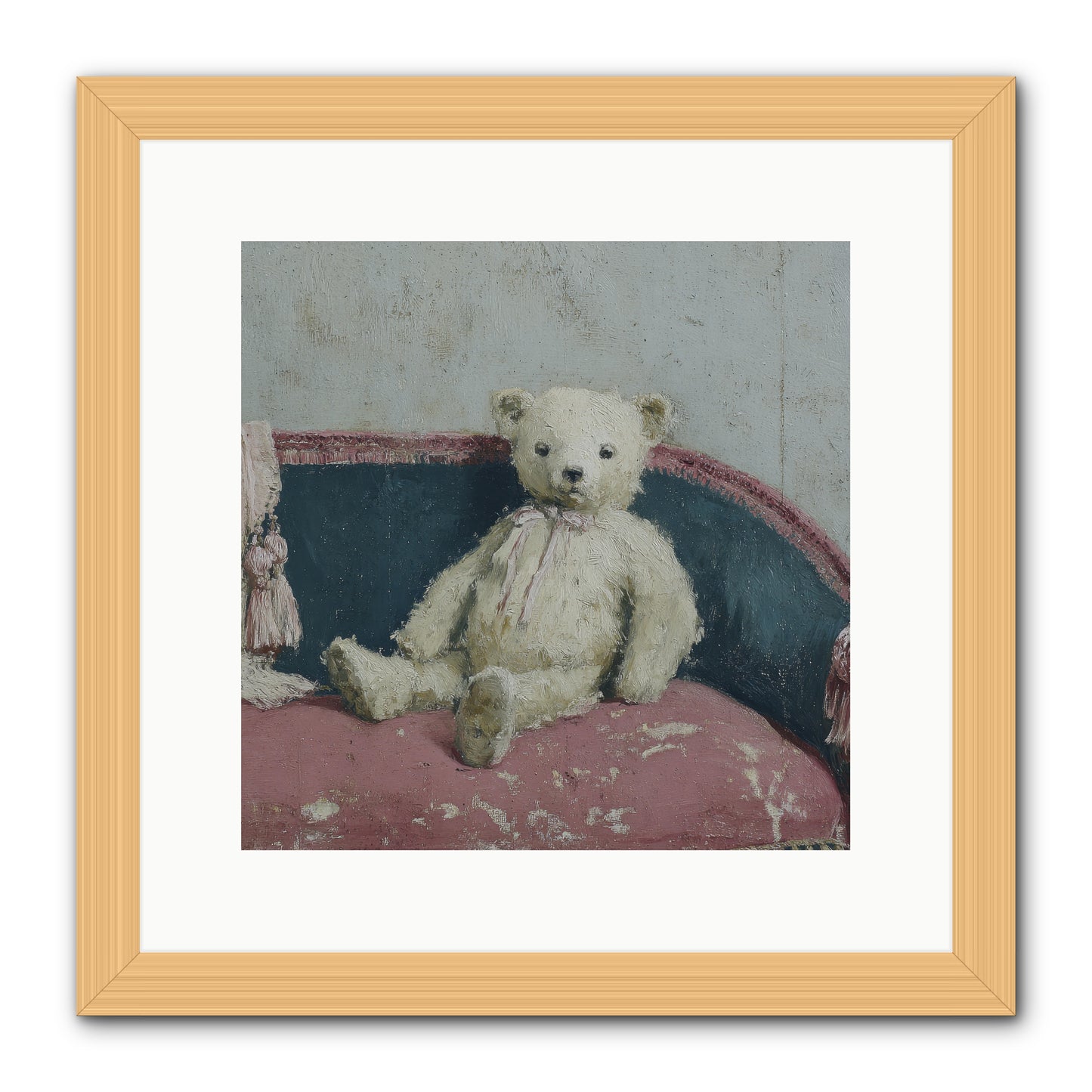 Velvet Telegram -- Framed Print - Natural 12x12