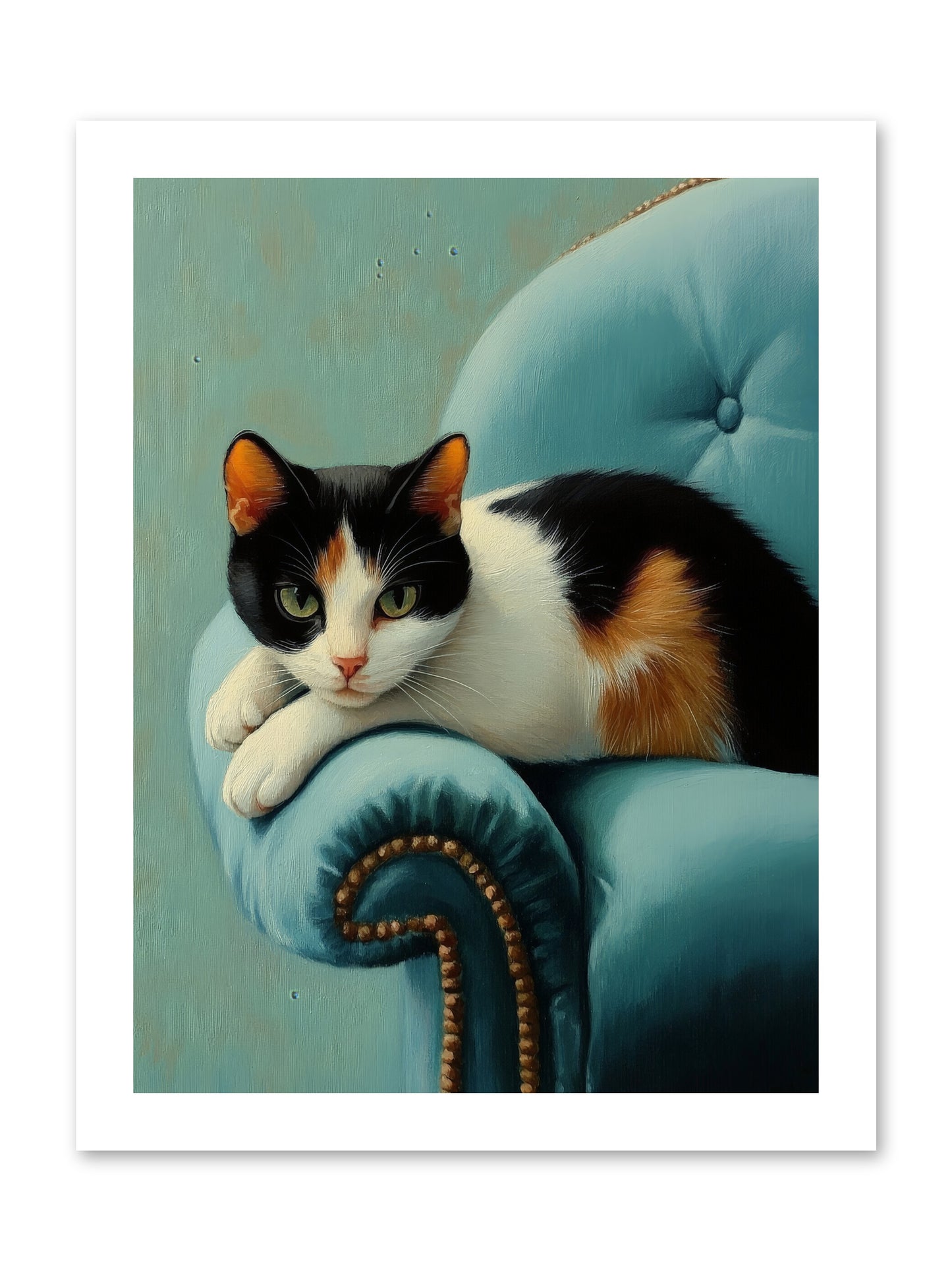 Velvet Throne For Whiskers -- Paper Print 12x16