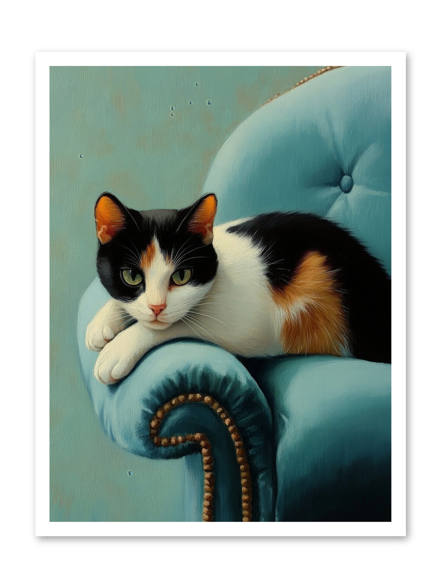 Velvet Throne For Whiskers -- Loose Canvas Print 24x32