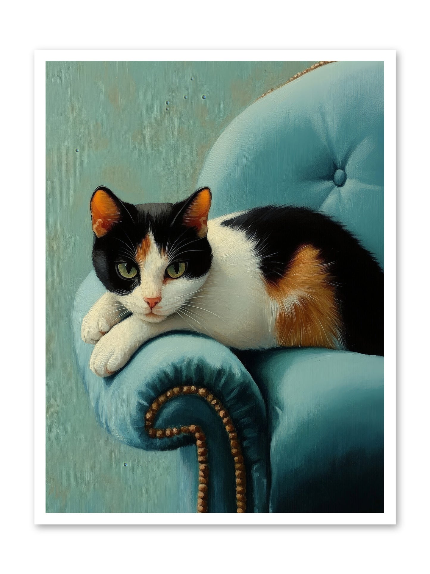 Velvet Throne For Whiskers -- Loose Canvas Print 30x40