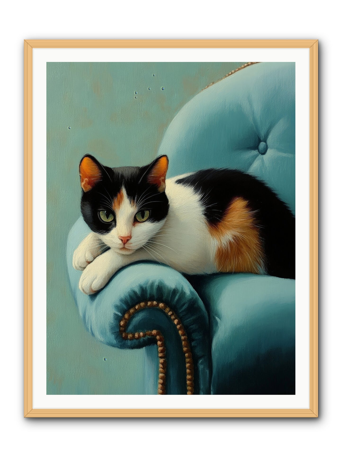 Velvet Throne For Whiskers -- Framed Print - Natural 36x48