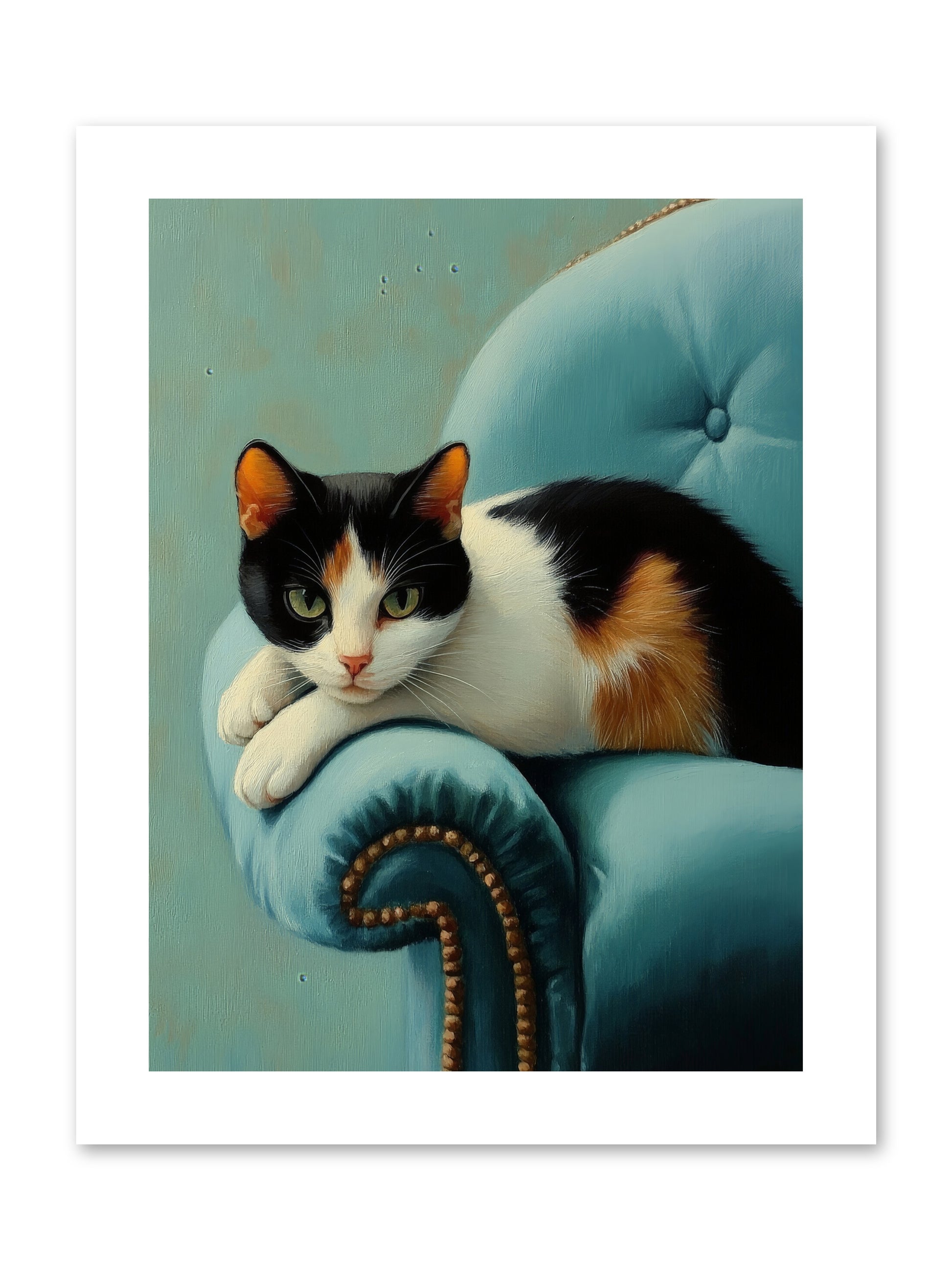 Velvet Throne For Whiskers -- Paper Print 9x12
