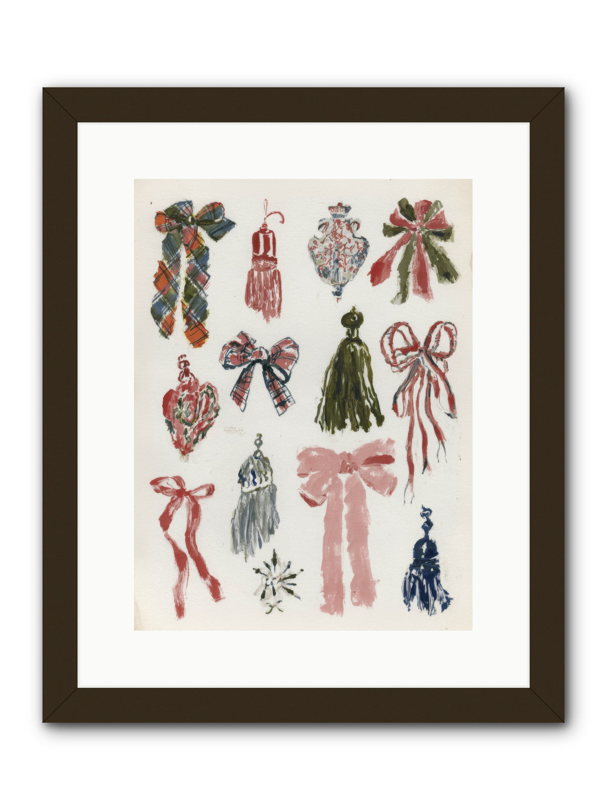 Velvet Tied & Merry Eyed -- Framed Print - Black 12x16