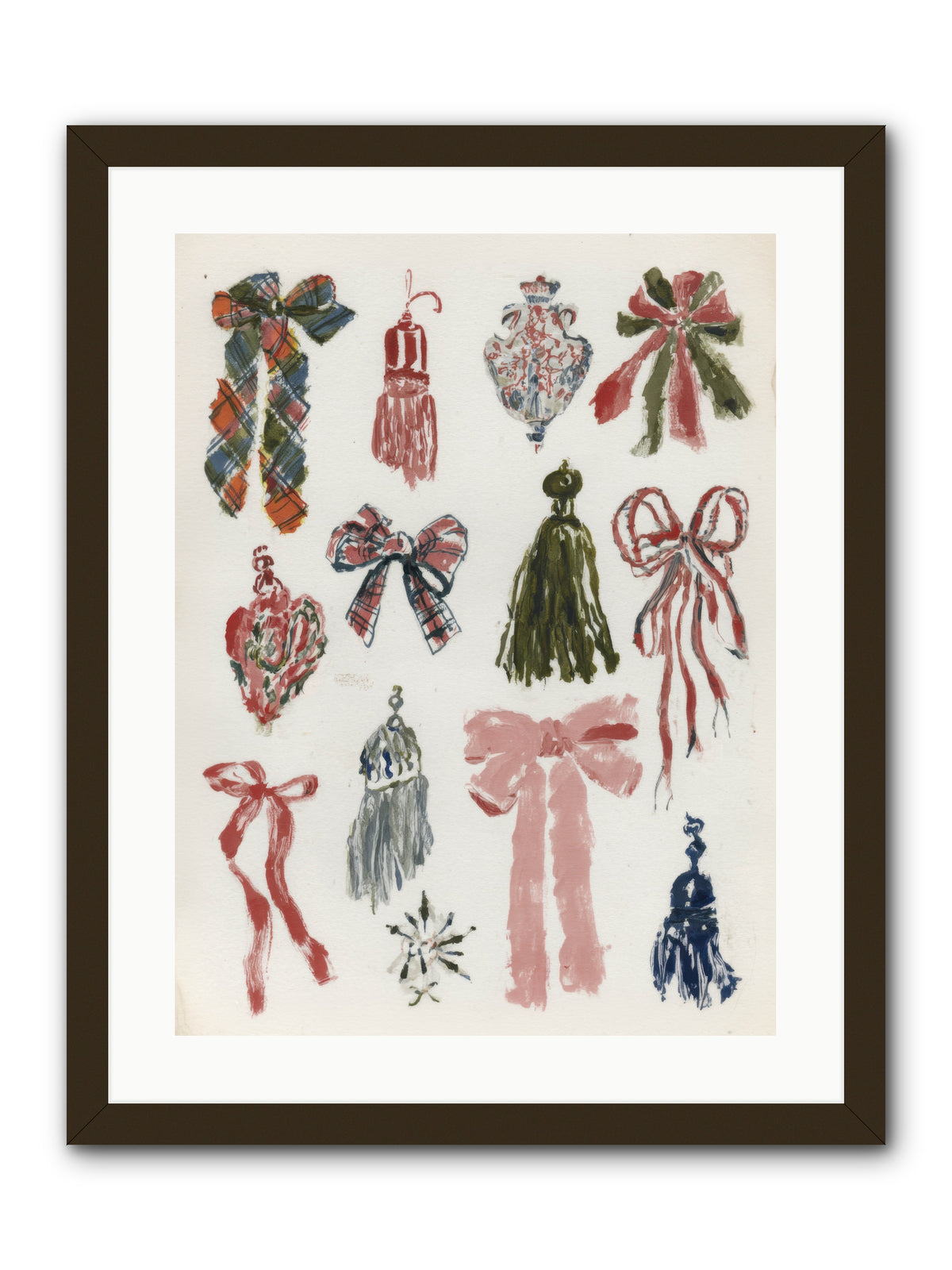 Velvet Tied & Merry Eyed -- Framed Print - Black 18x24