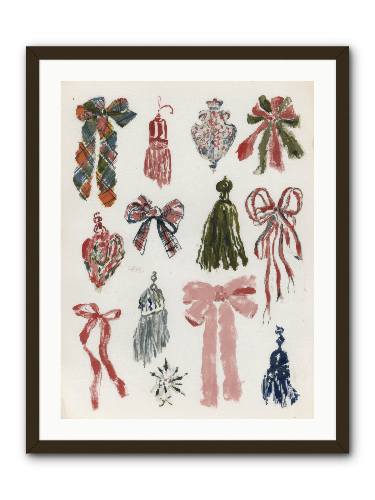 Velvet Tied & Merry Eyed -- Framed Print - Black 24x32