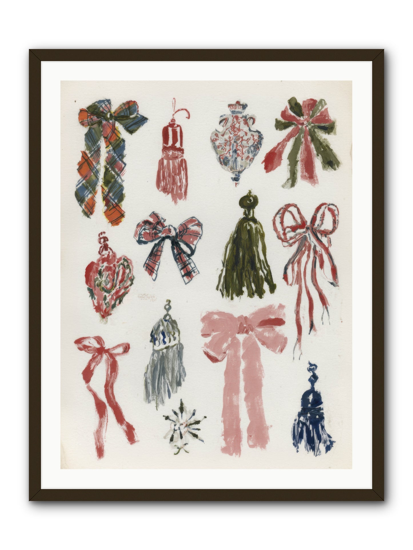 Velvet Tied & Merry Eyed -- Framed Print - Black 30x40