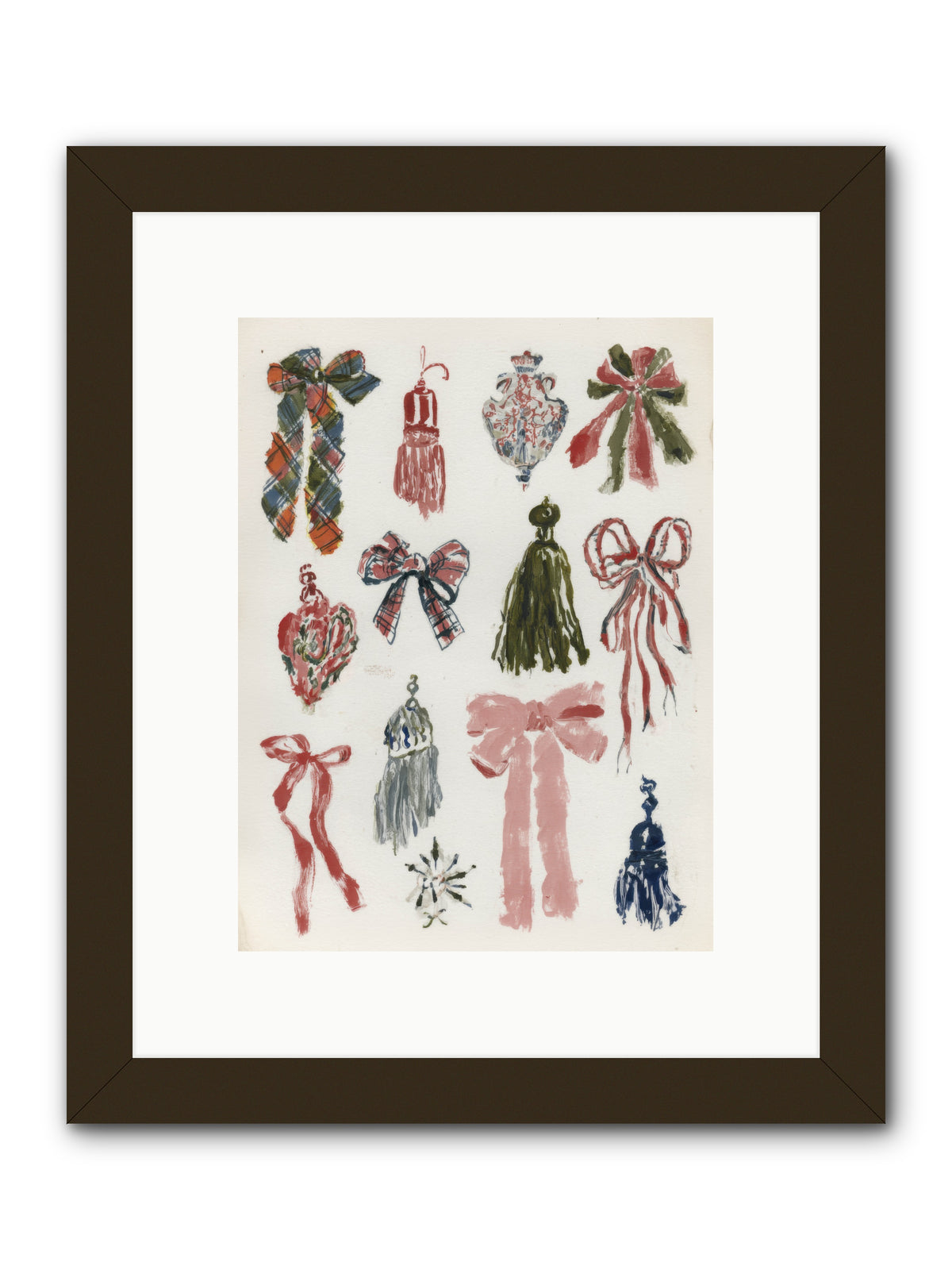 Velvet Tied & Merry Eyed -- Framed Print - Black 9x12