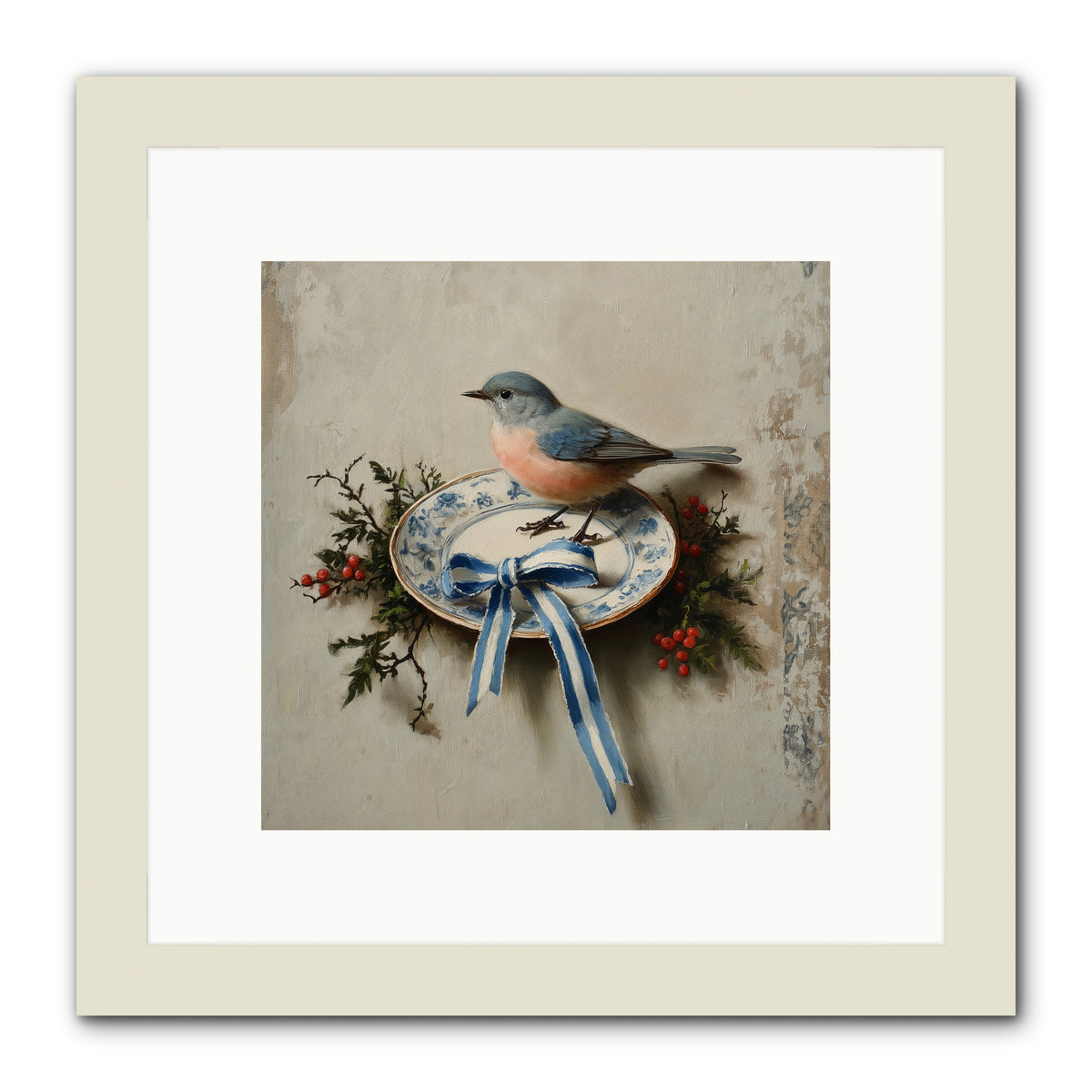 Velvet WIngs -- Framed Print - White 10x10