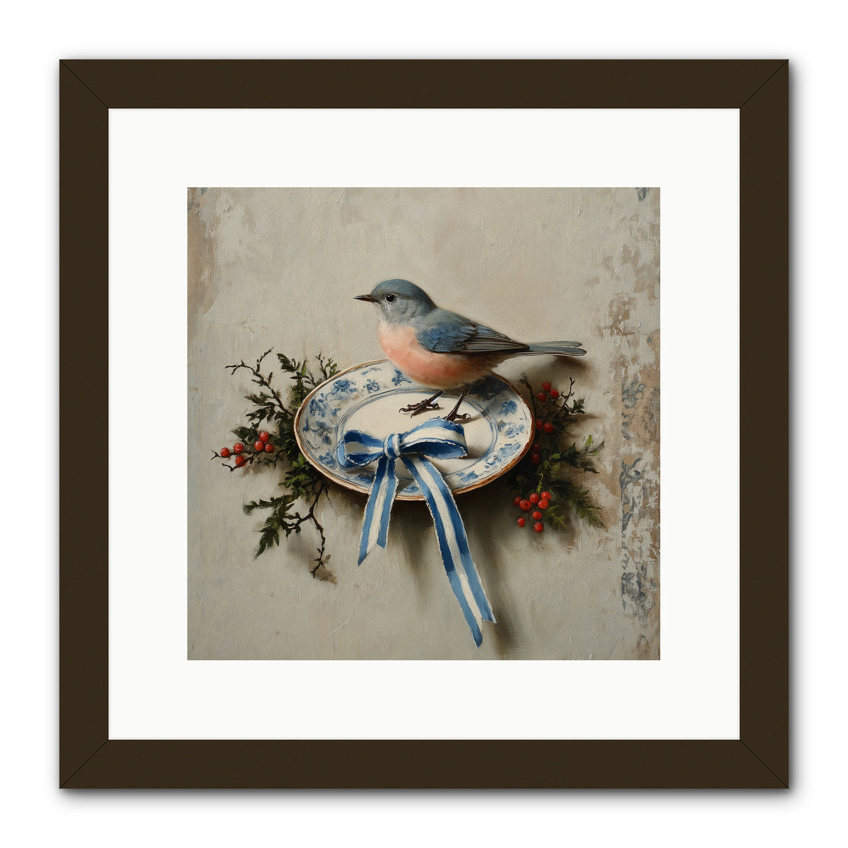 Velvet WIngs -- Framed Print - Black 12x12