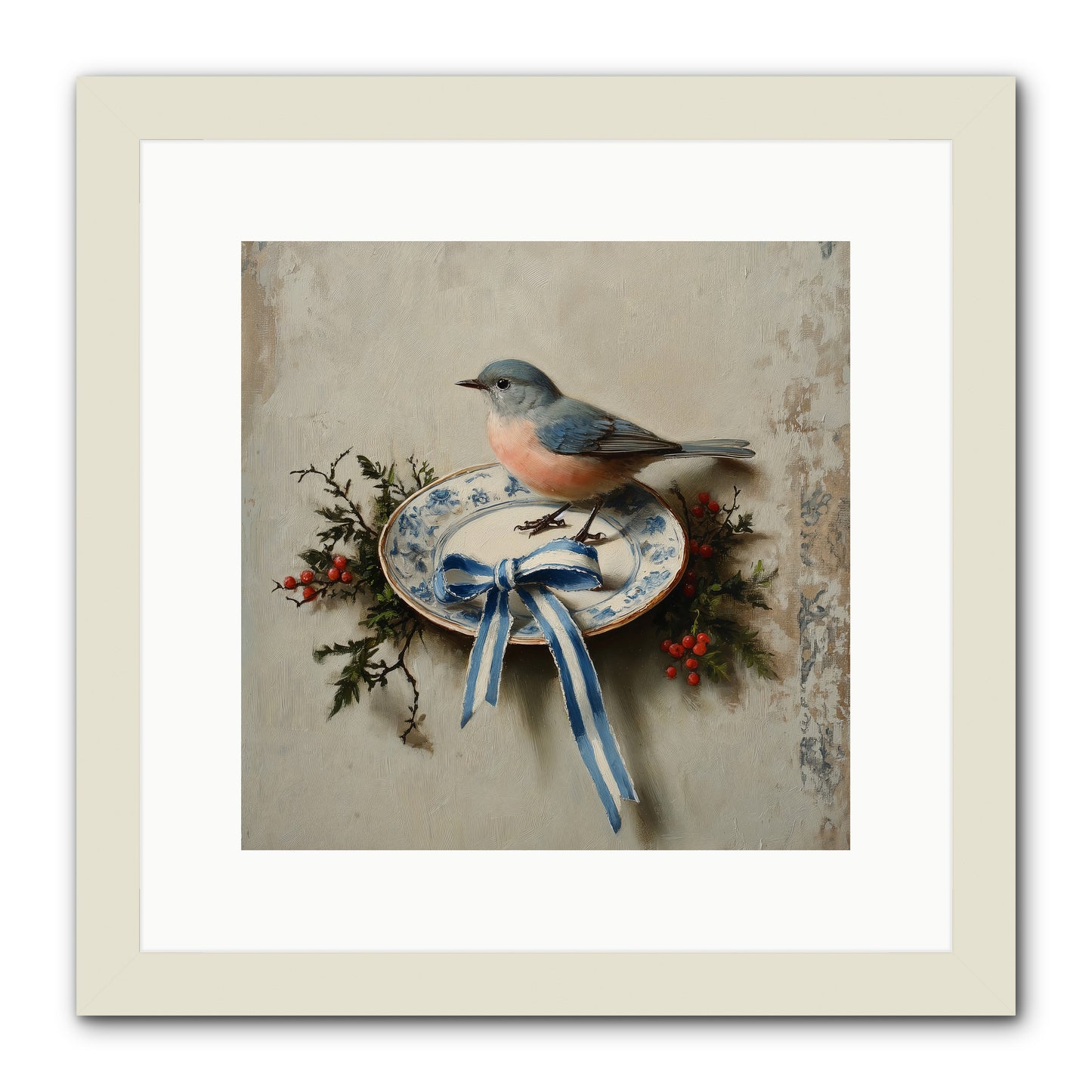 Velvet WIngs -- Framed Print - White 12x12