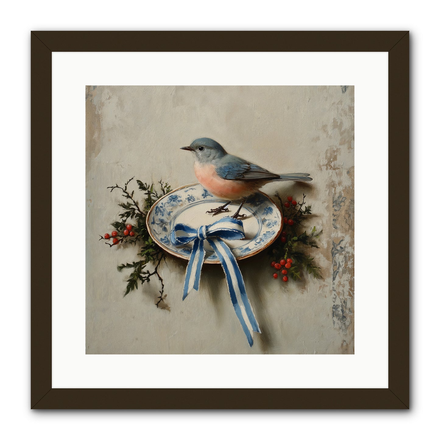 Velvet WIngs -- Framed Print - Black 16x16