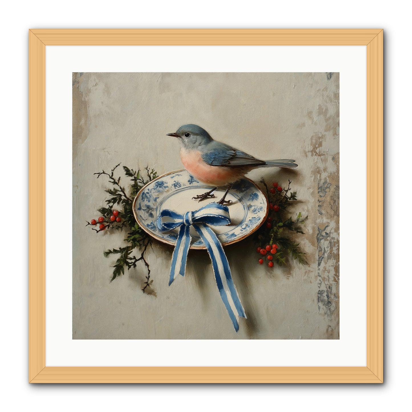 Velvet WIngs -- Framed Print - Natural 20x20