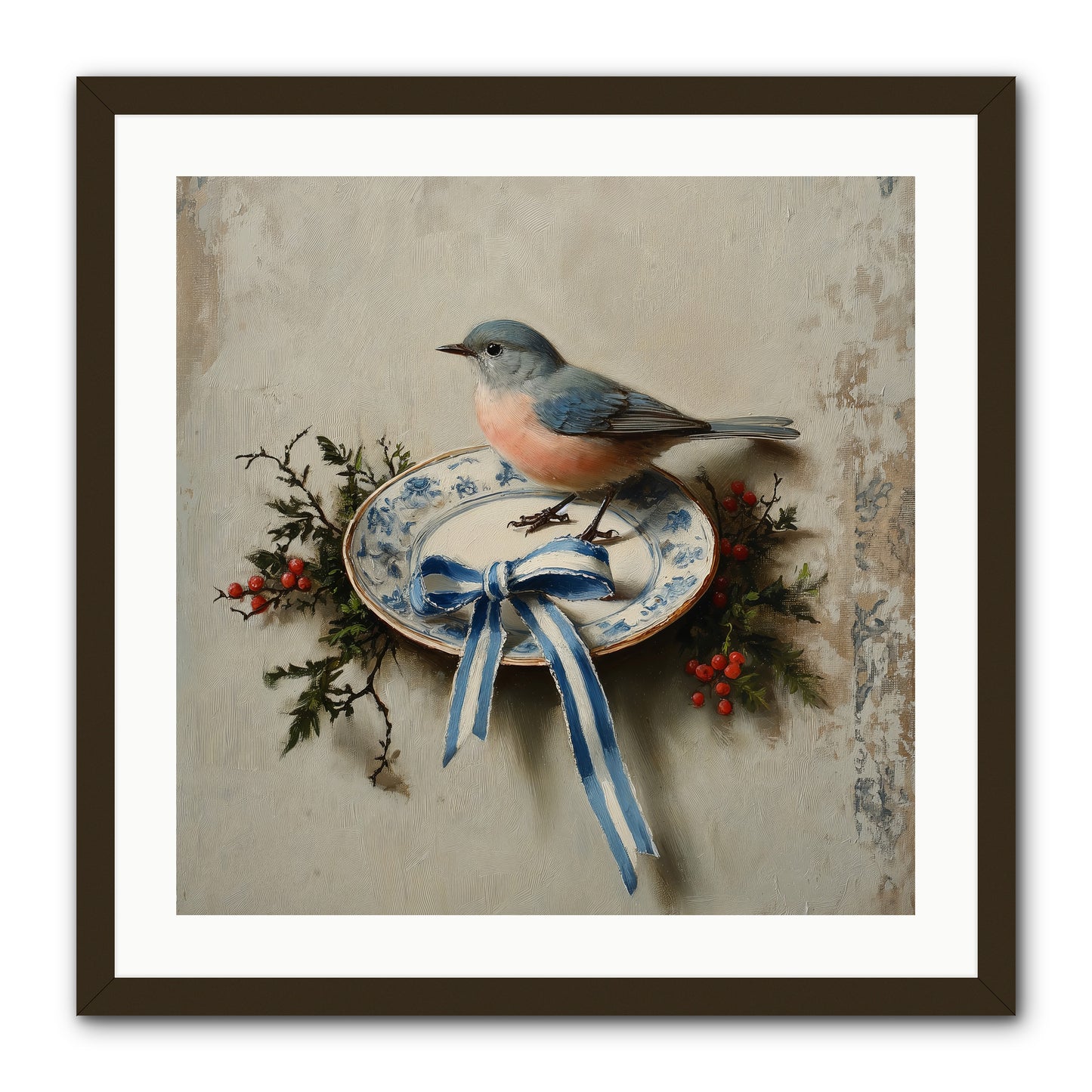 Velvet WIngs -- Framed Print - Black 24x24