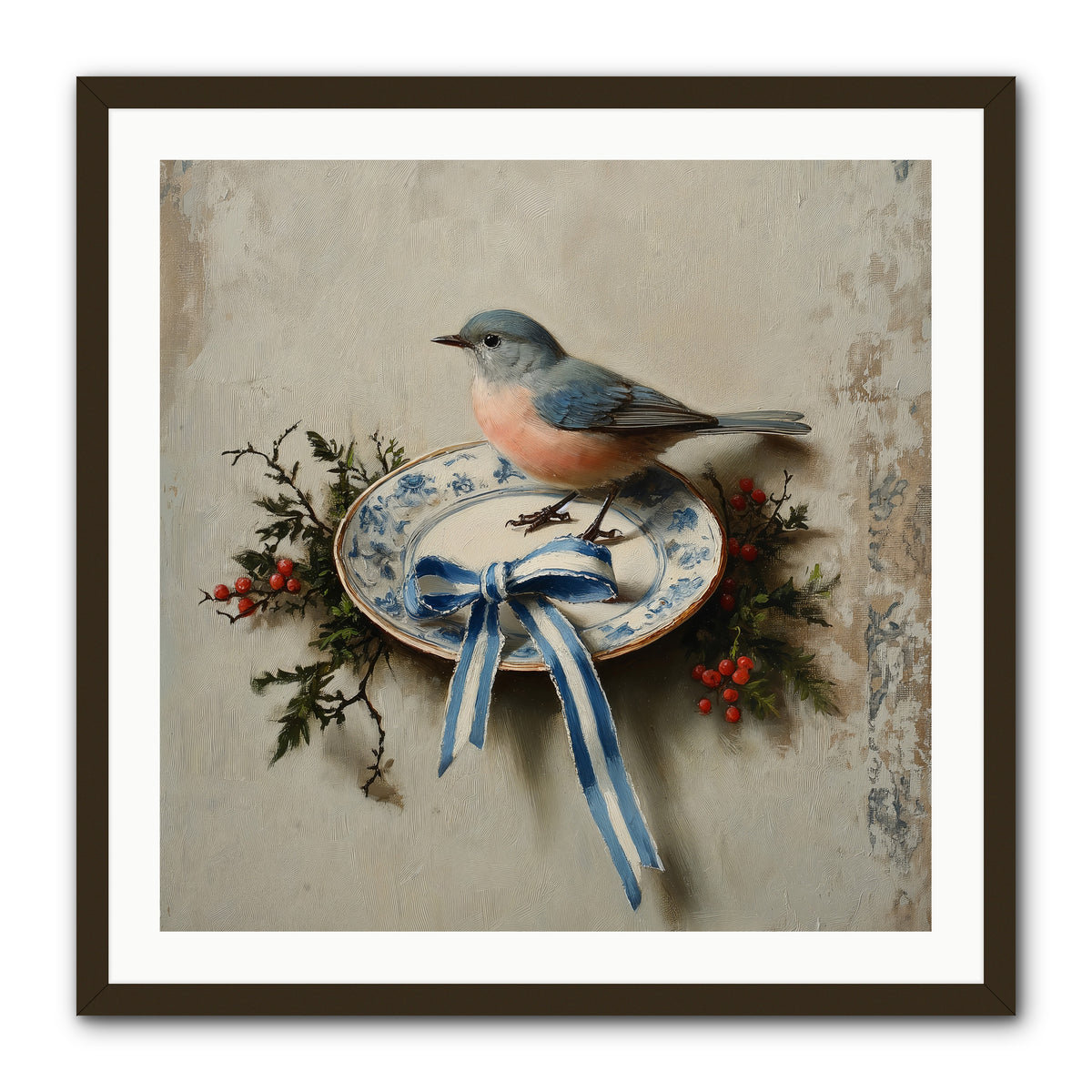 Velvet WIngs -- Framed Print - Black 30x30
