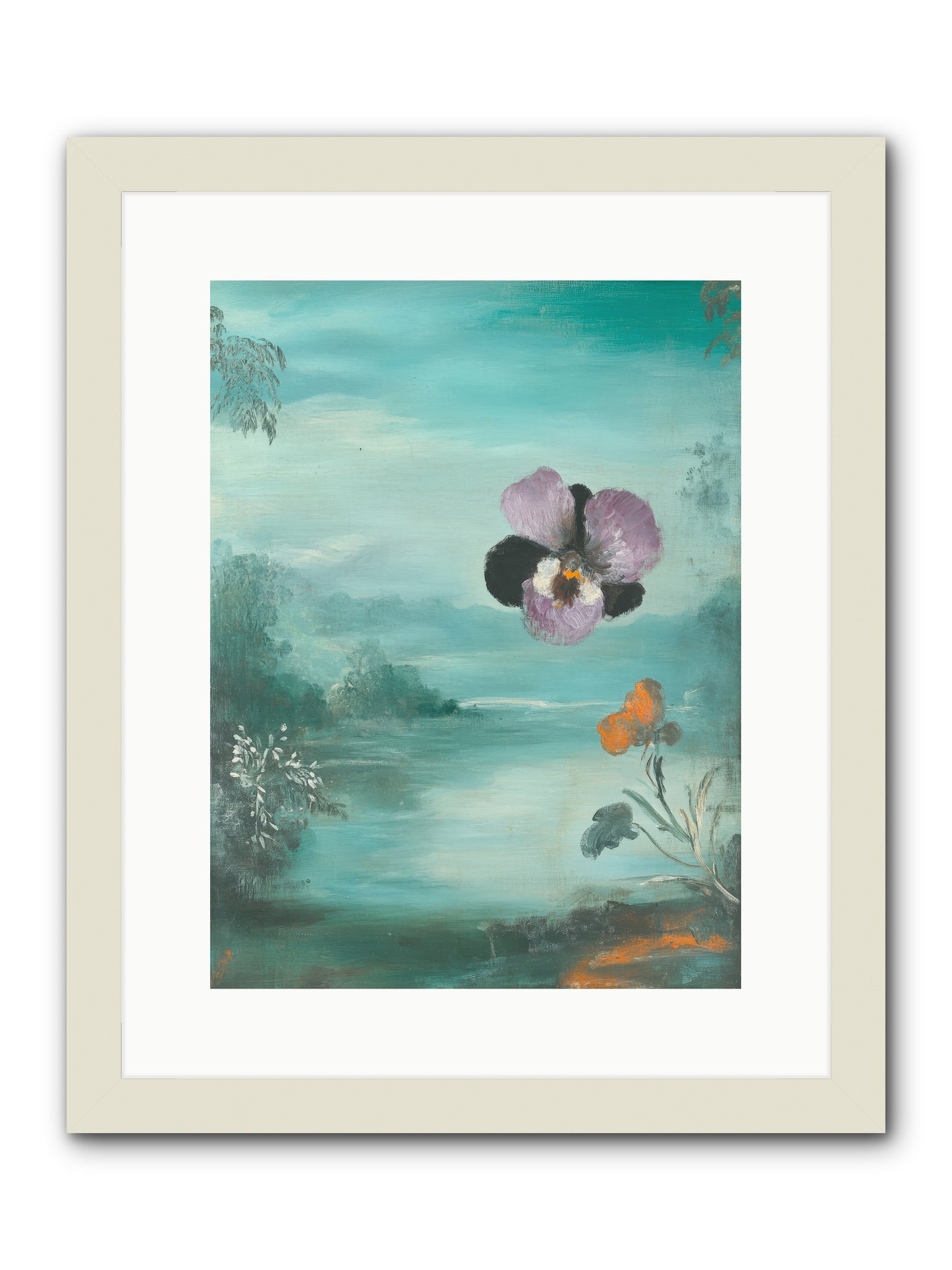 Velvet Whisper-REZ -- Framed Print - White 12x16