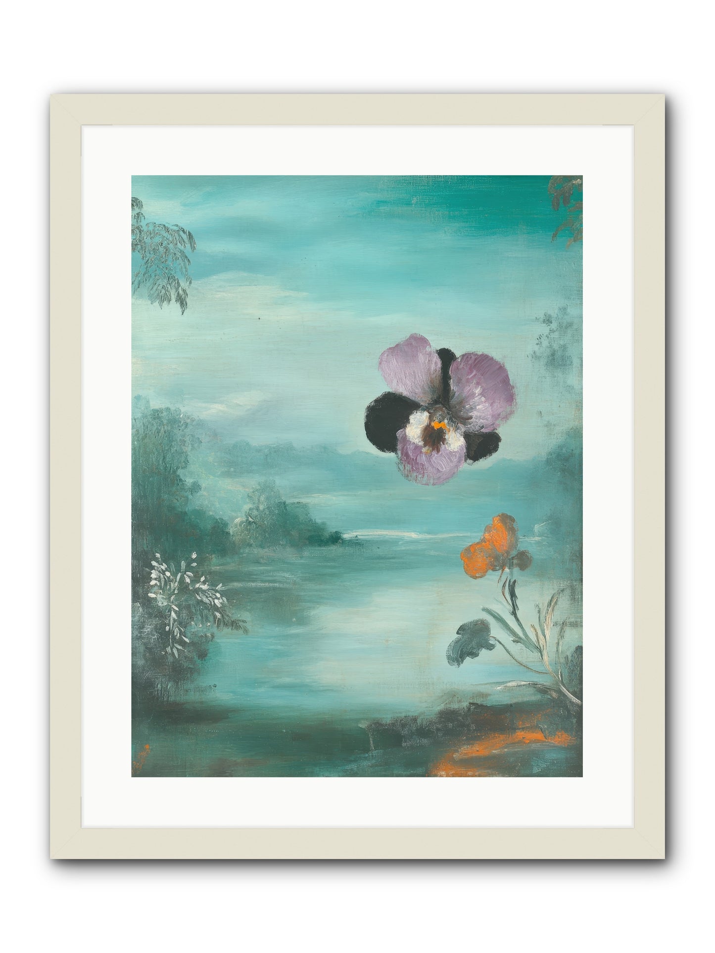 Velvet Whisper-REZ -- Framed Print - White 18x24