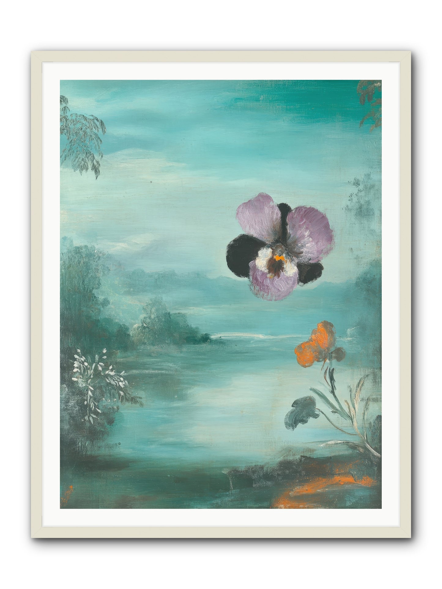 Velvet Whisper-REZ -- Framed Print - White 36x48