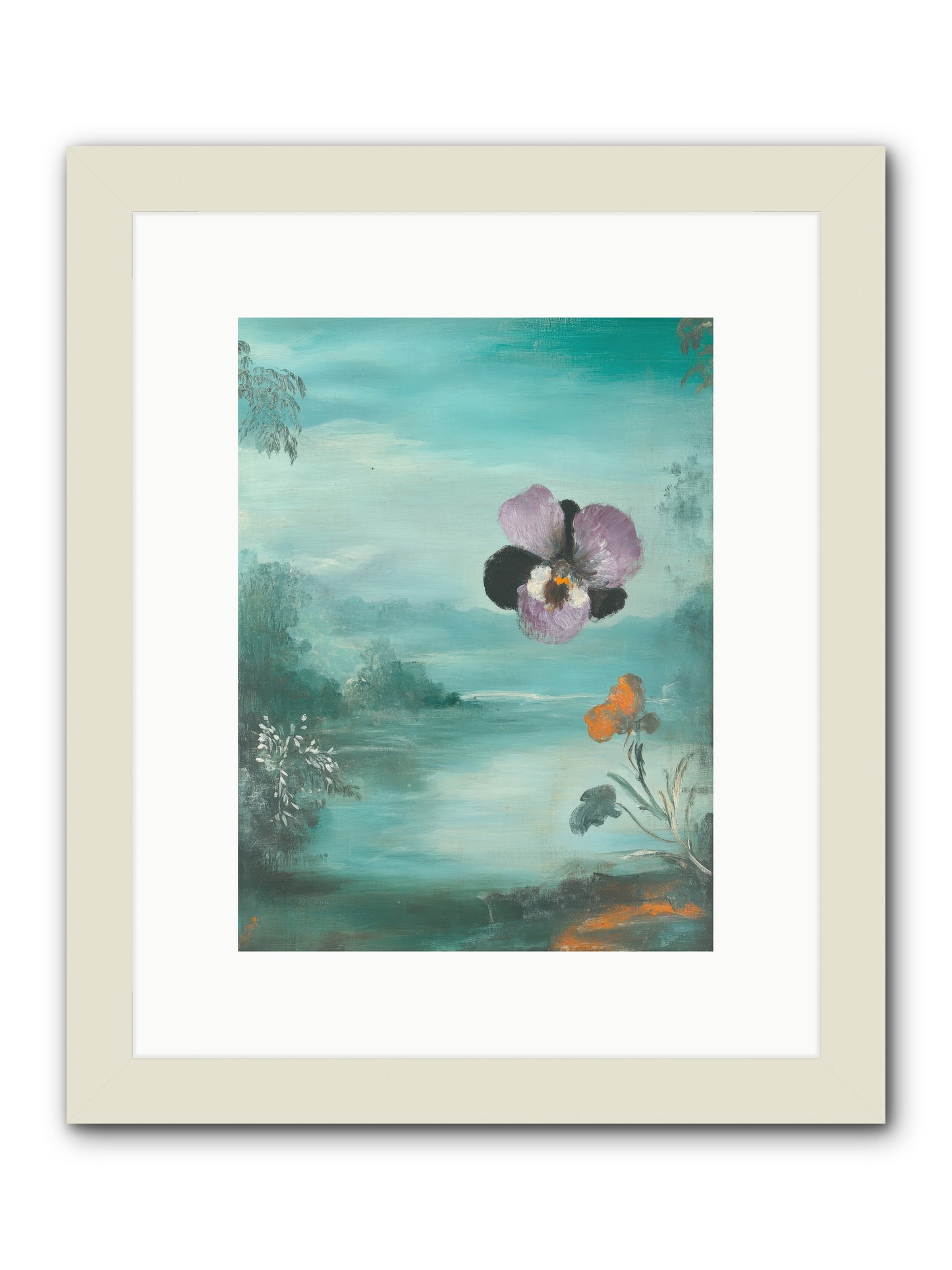 Velvet Whisper-REZ -- Framed Print - White 9x12