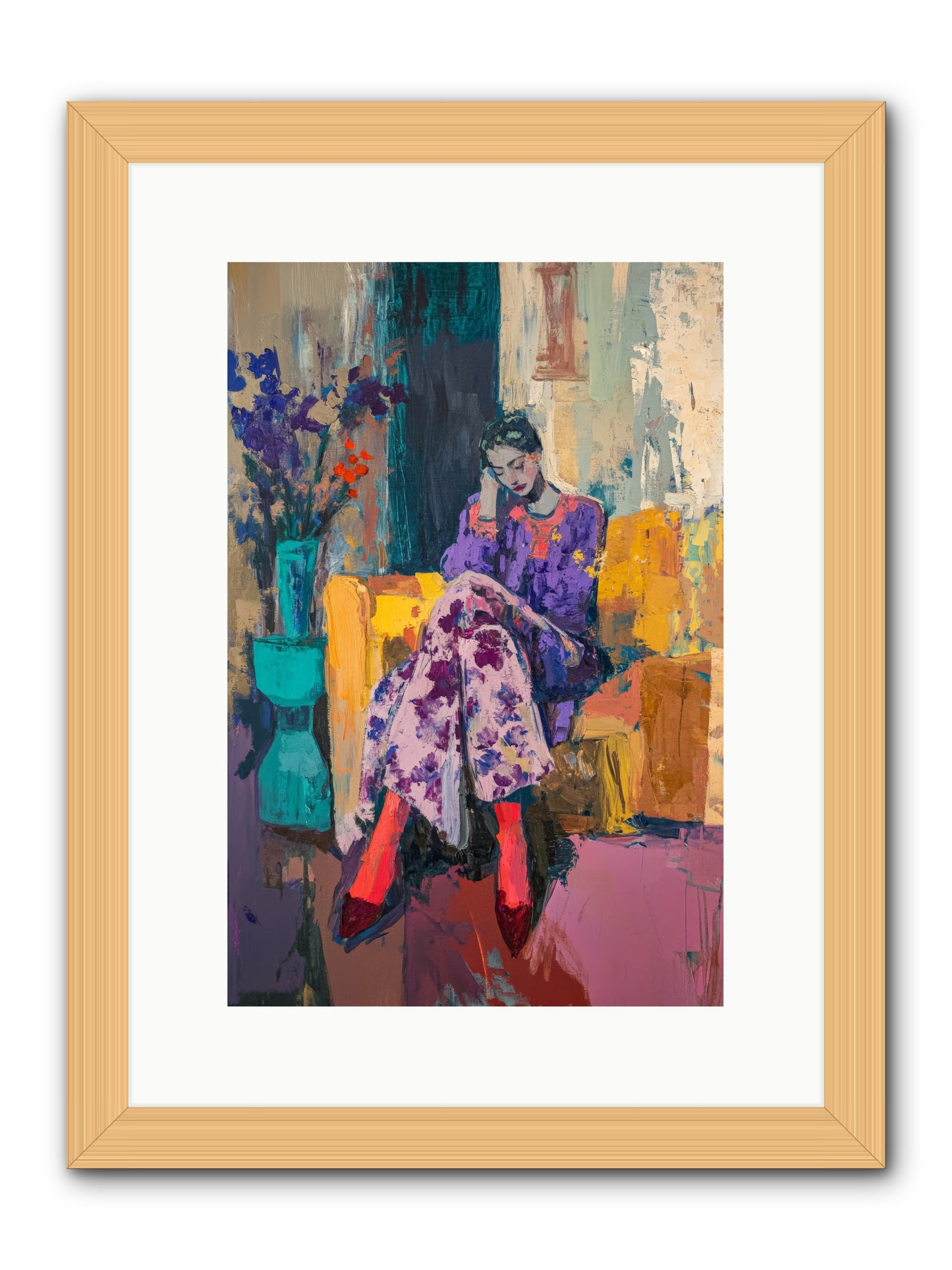 Velvet & Gilt -- Framed Print - Natural 10x15