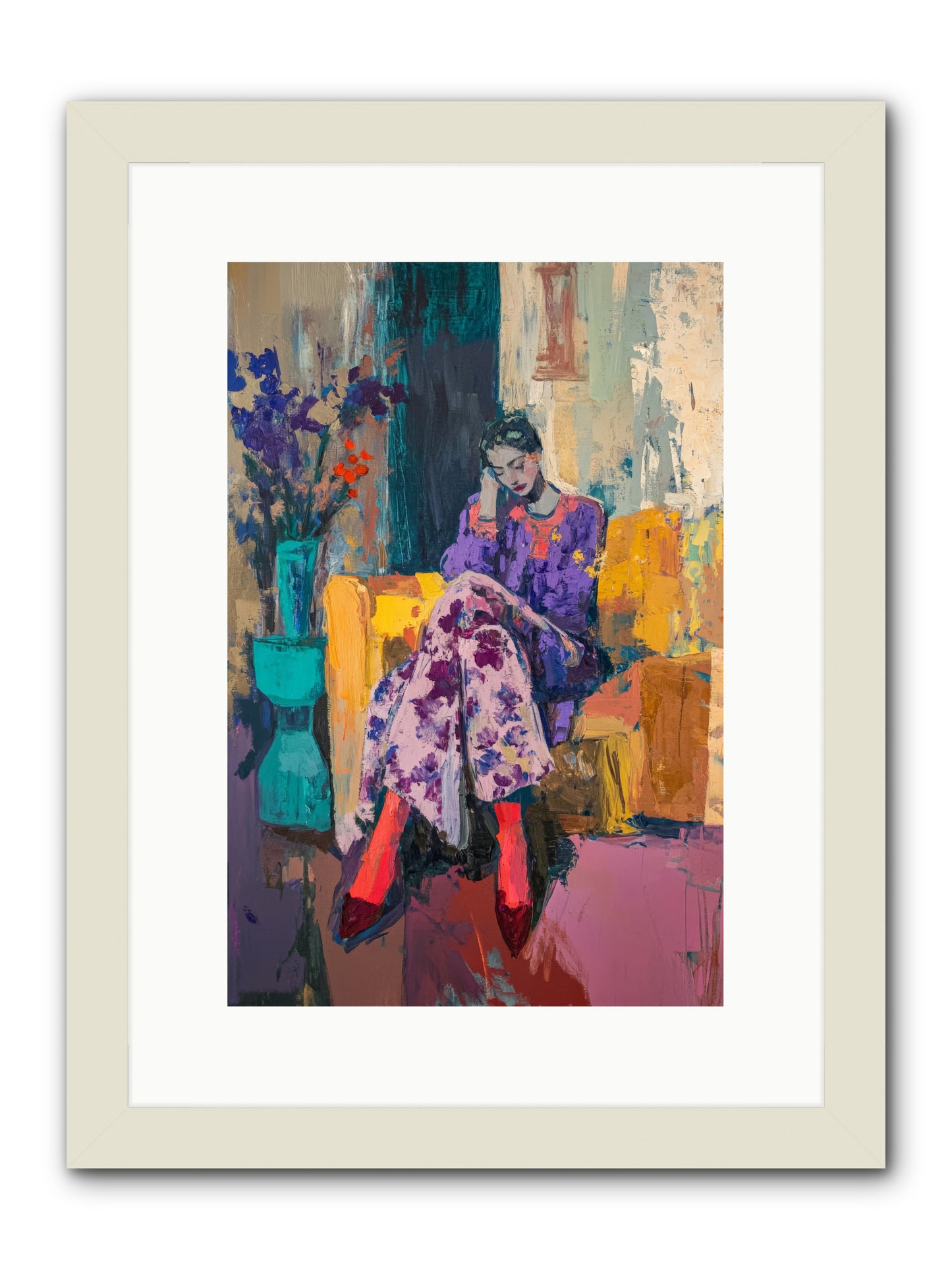 Velvet & Gilt -- Framed Print - White 10x15