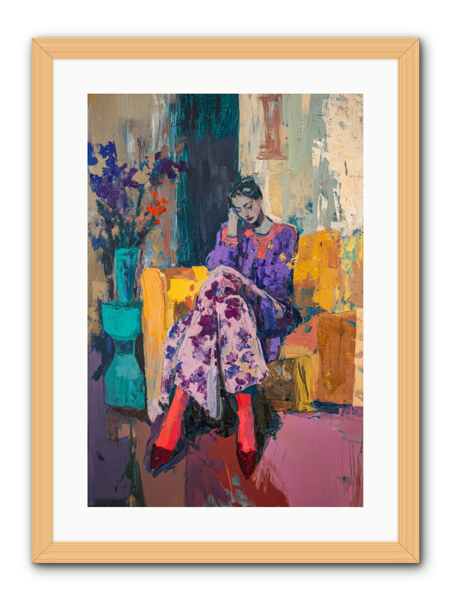 Velvet & Gilt -- Framed Print - Natural 16x24