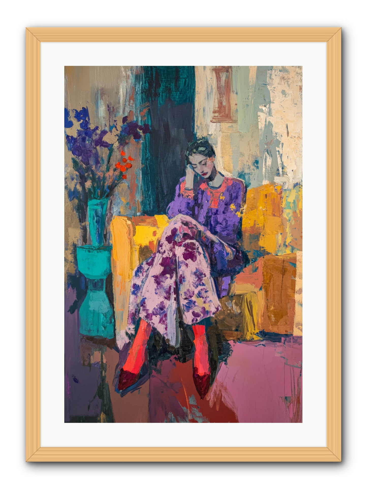 Velvet & Gilt -- Framed Print - Natural 20x30